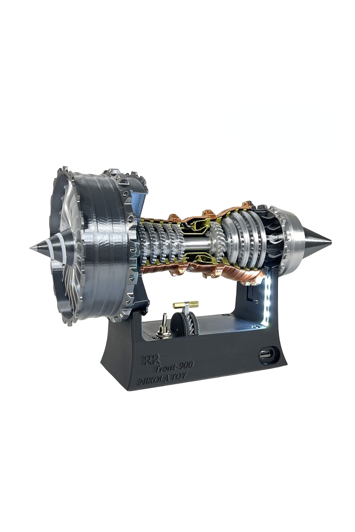 ۲۵ سانتی‌متر مدل اسباب‌بازی موتور توربوفن شبیه‌سازی با دقت بالا TR-900، هوافضا، کالای کلکسیونی، فن…