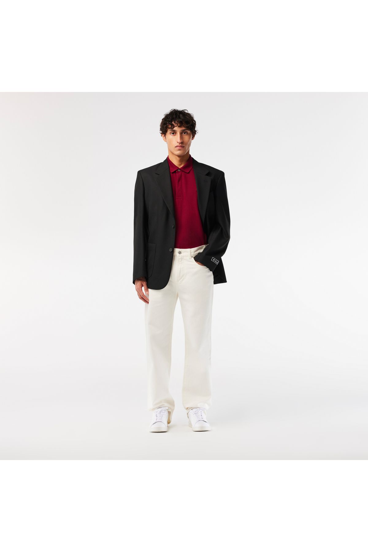 تی شرت یقه پولو قرمز مردانه چوگان متناسب با همبازی پاریس Lacoste