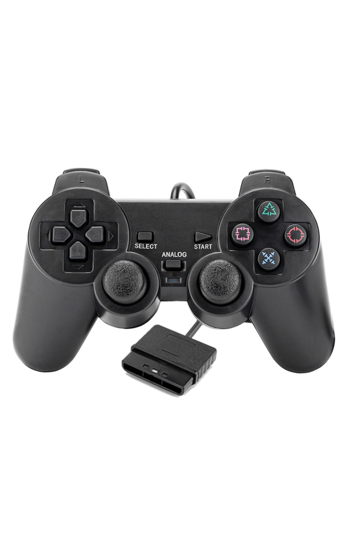 Choice-Black 1pcs DATA FROG Wired Plug and Play Gamepad for PS2 Double Vibration Joystick Controller for So 1