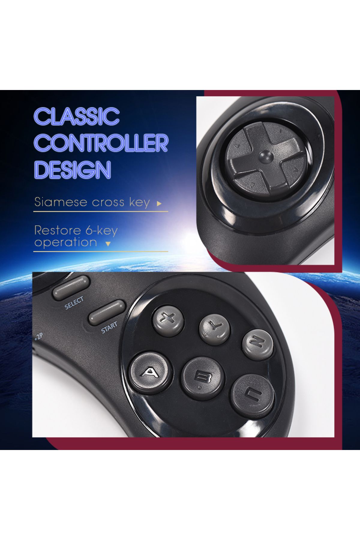 Choice-DATA FROG 16-bit Wireless Retro Video Game Console For Sega Genesis Game Stick HDMI-compatible 90... 5