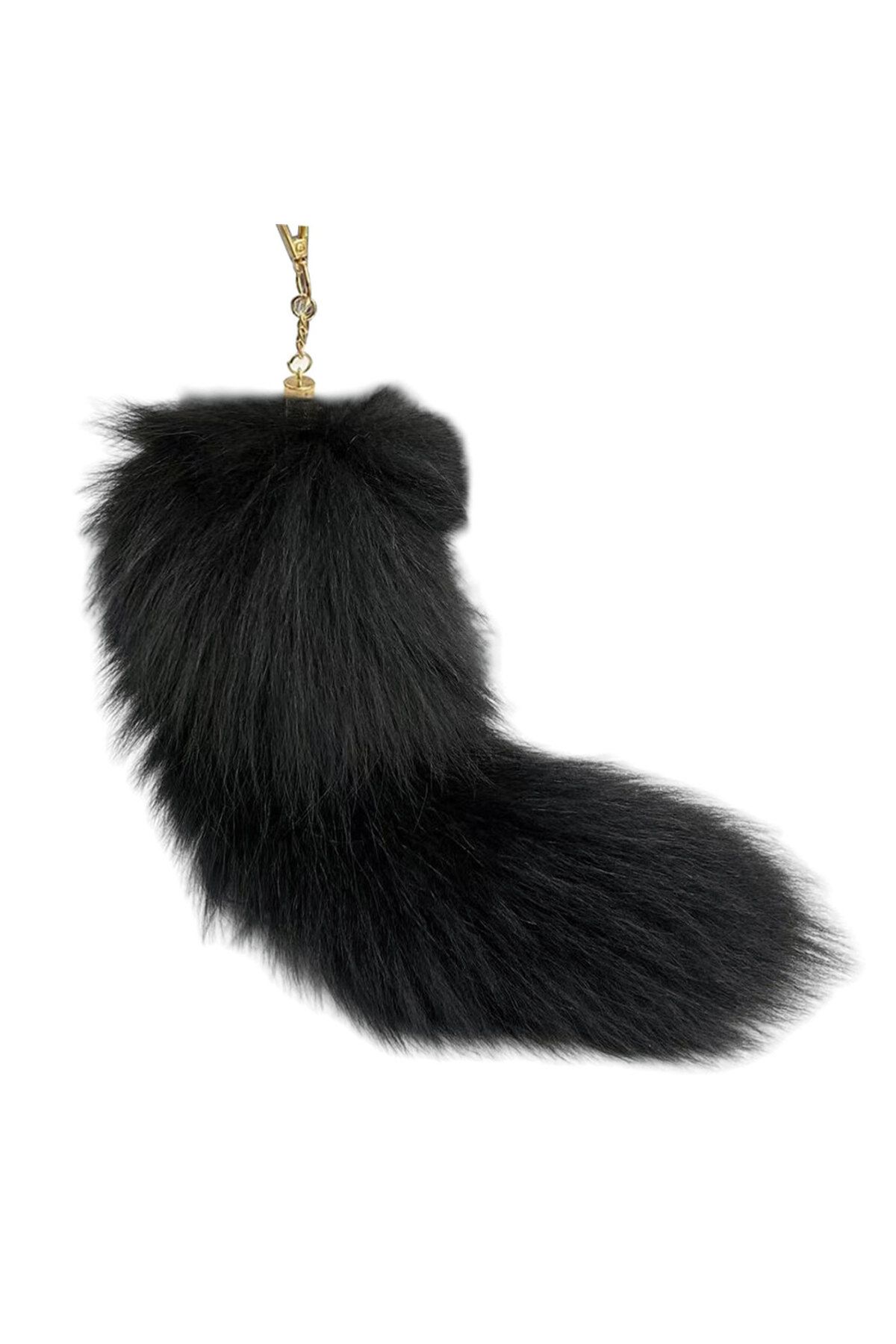 APWIKOGER-Huge Fluffy Faux Fur Fox Tail Keychain Therian Tail Fox Tail Keychain Handbag Key Chain Fluffy Fu... 1