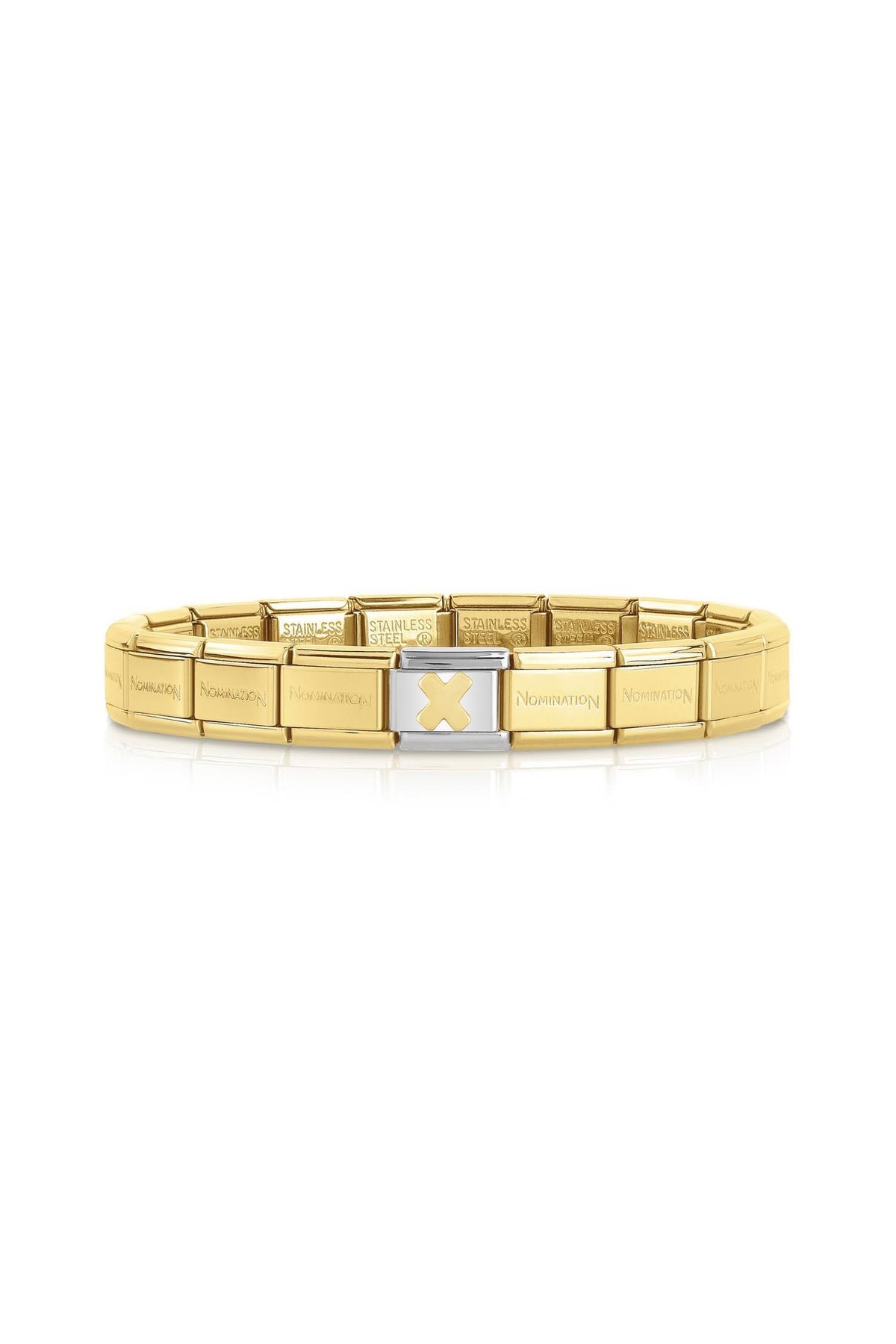 Original Gold Color Bracelet, Italian Charm, Stainless Steel - Gold X Letter Starter Set, Jewelry