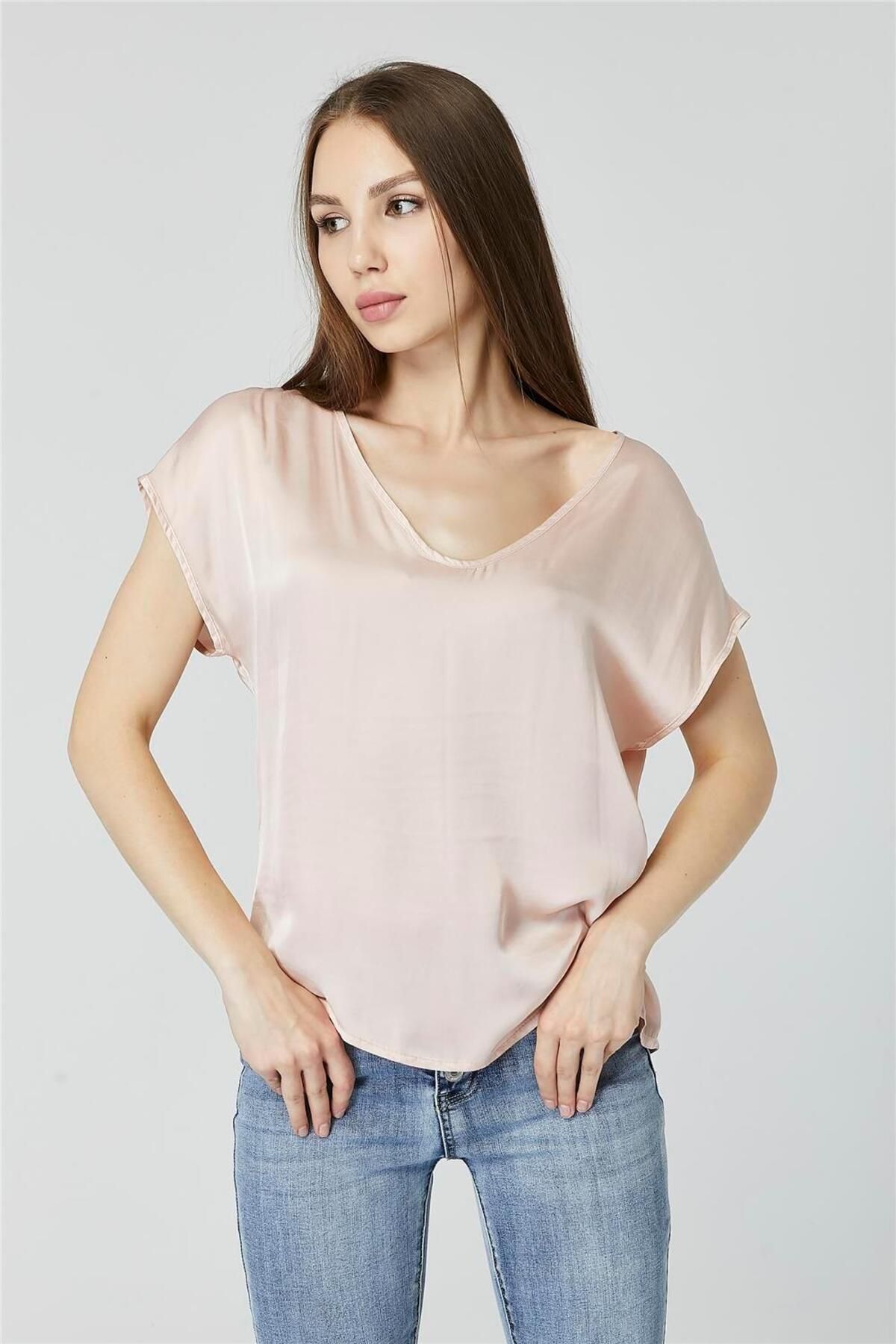 HomeStore-Ärmellose Bluse mit V-Ausschnitt 1