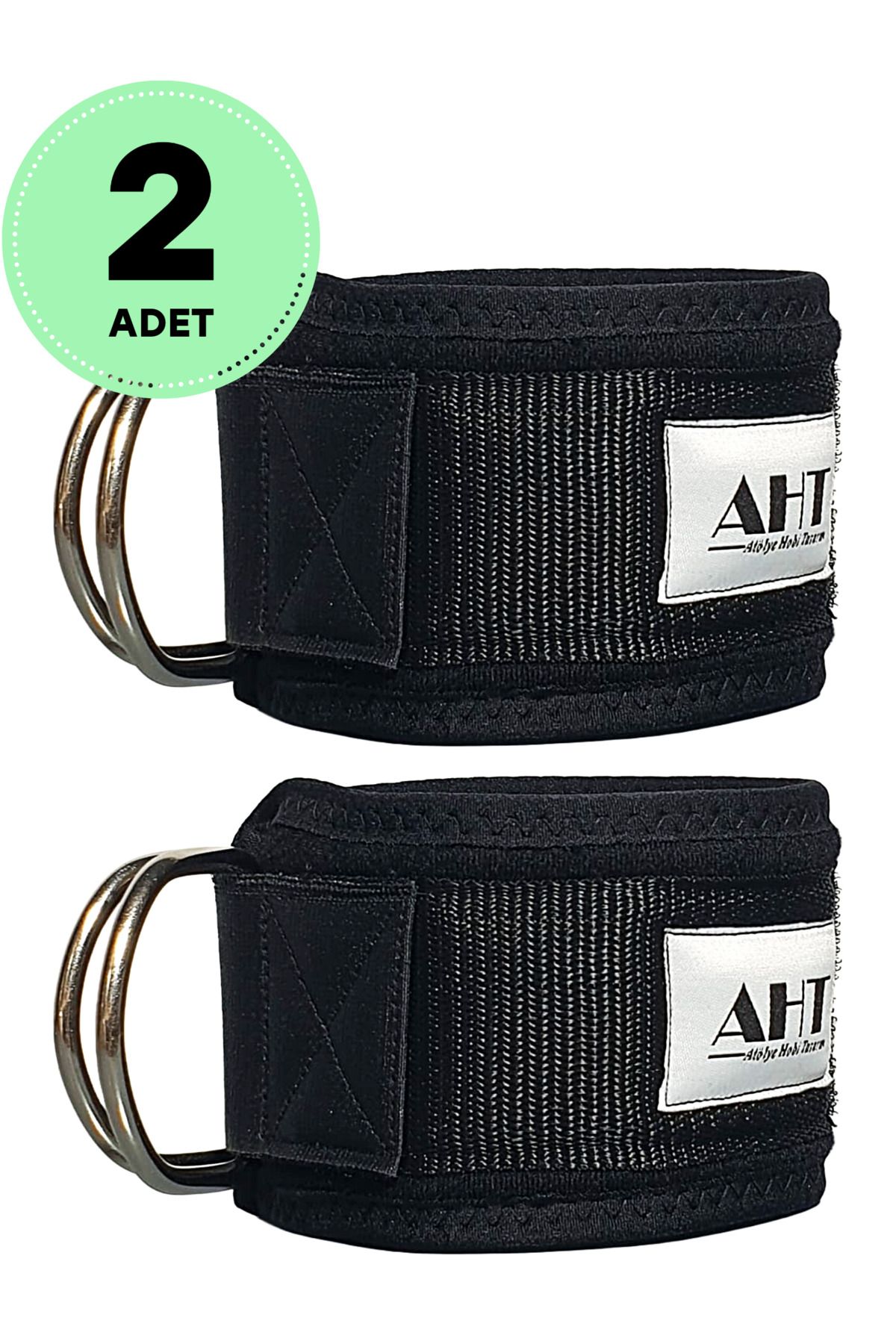 aht atölye hobi tasarım Professional Ankle Strap Ayak Bilek Kayışı 2'li Paket Ağırlık Kaldırma Kayışı Double D Ring Fitness