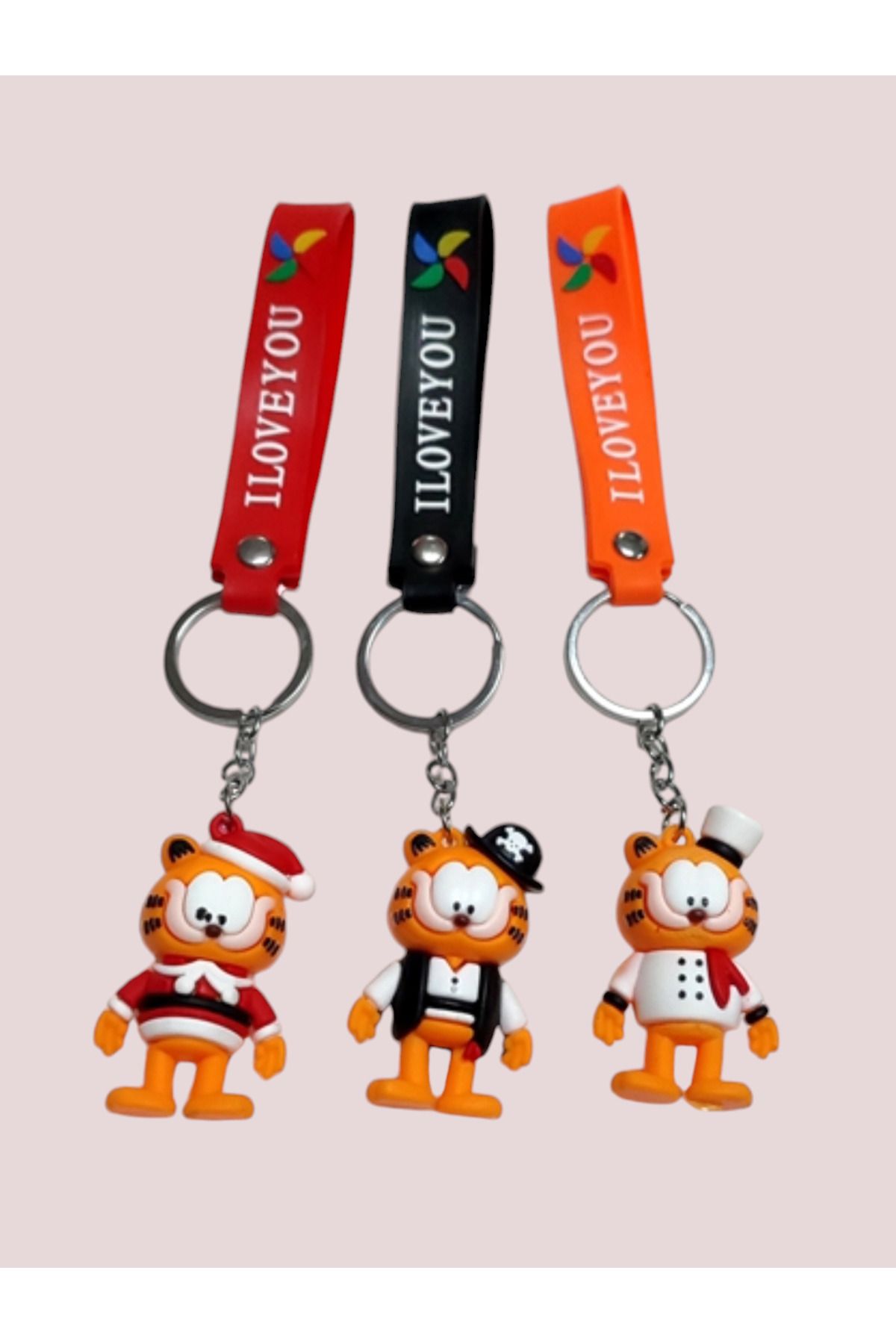 TRENDPAZAR-Garfield Keychain 3D Keychain Stylish Design Gift Keychains 2