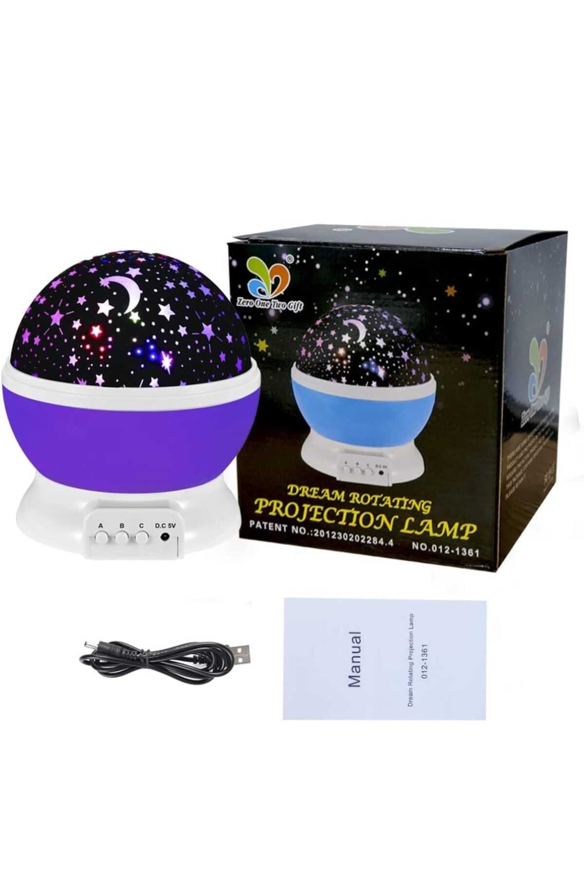 mr shopping MR Gece Lambası Tavana Işık Yansıtan Dönen Yıldız Ay Projeksiyon Parti Lambası Hediyelik fotoğrafı 7 (önizleme)