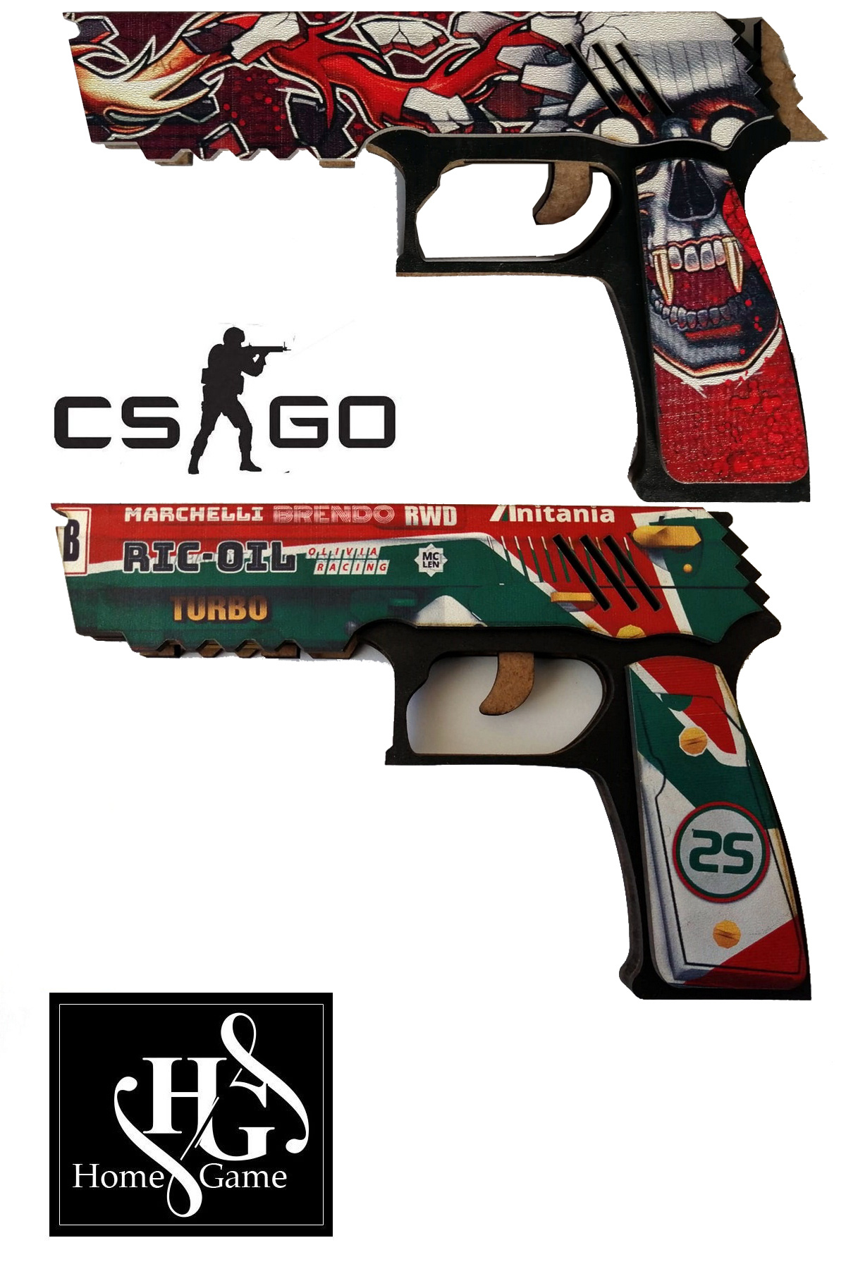 Home Game Ahşap Cs Go Kill Confirmed ve Twin Turbo Skin kaplamalı 2li ...