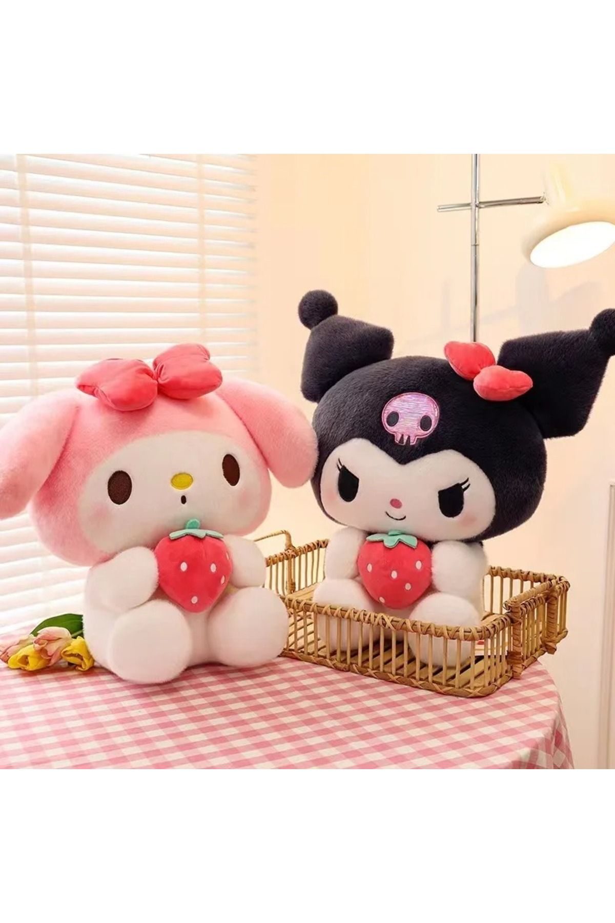 Choice-26Cm Plushies Sanrio Kuromi My Melody Plush Dolls Toys Cute Strawberry Stuffed Animals Plush Toy ... 2