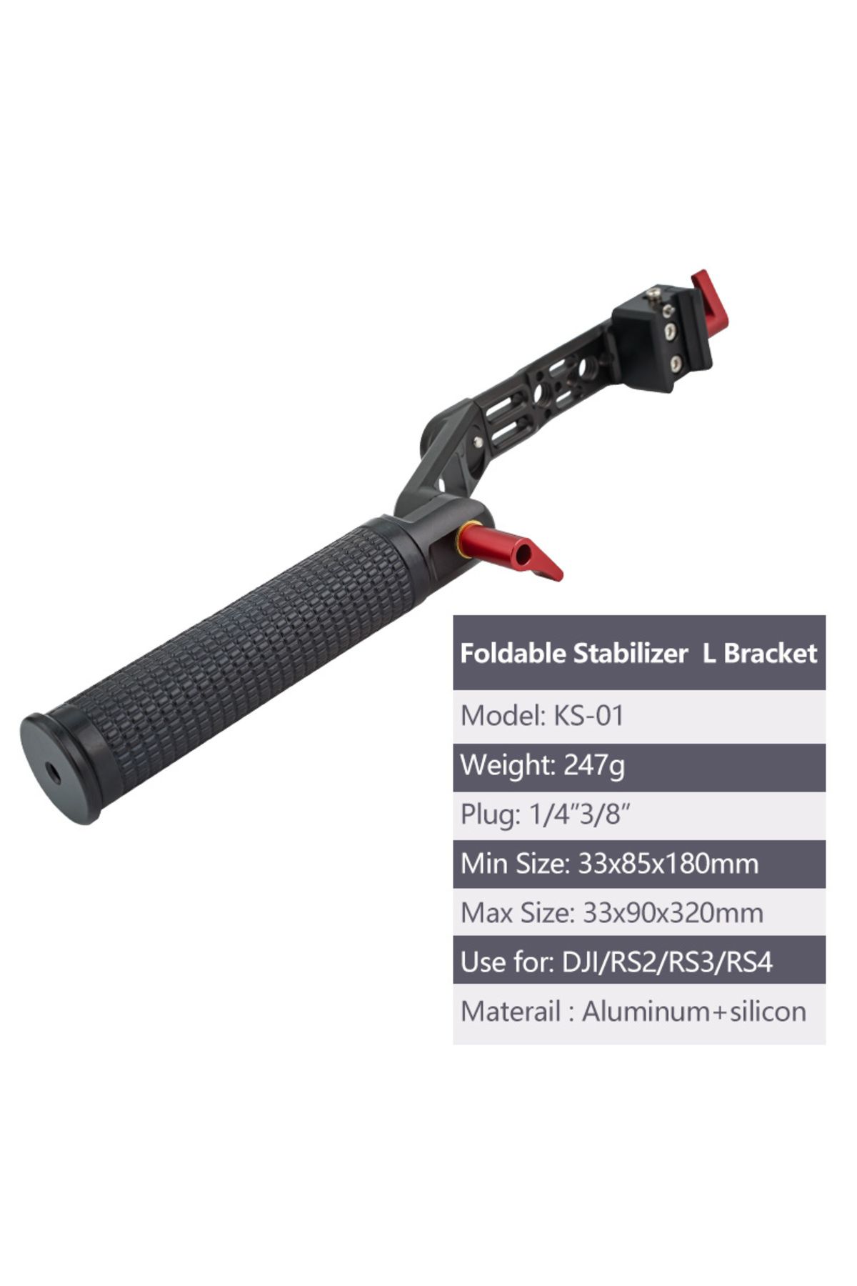 Choice-Foldable L Bracket for DJI Ronin RS4 RS3 PRO Mini RS2 Camera Gimbal Stabilizer Extension Magic Ar... 1