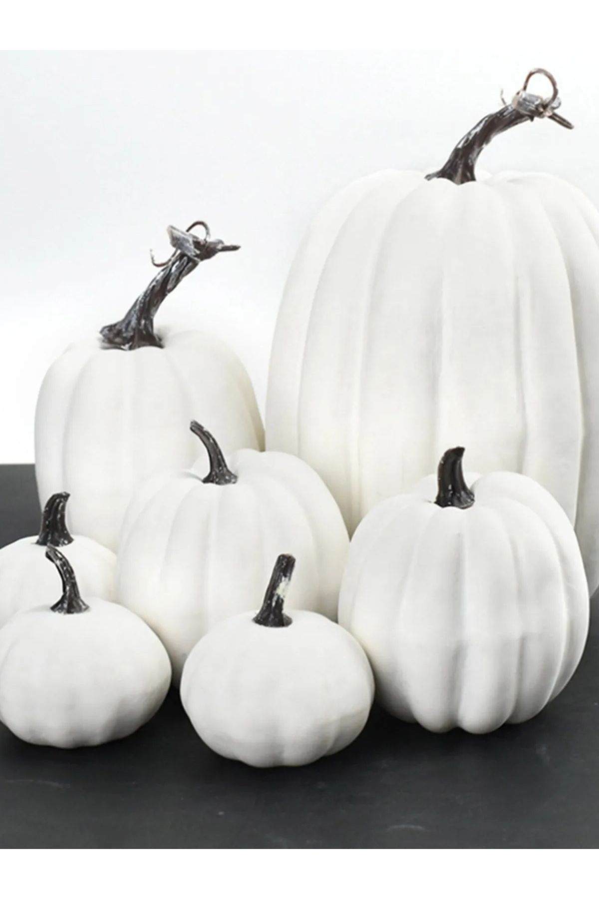 Choice-7 Pieces High Quality Pumpkin Baubles, Various Sizes, Party, Halloween, Home Baubles, Crafts, Whi... 7