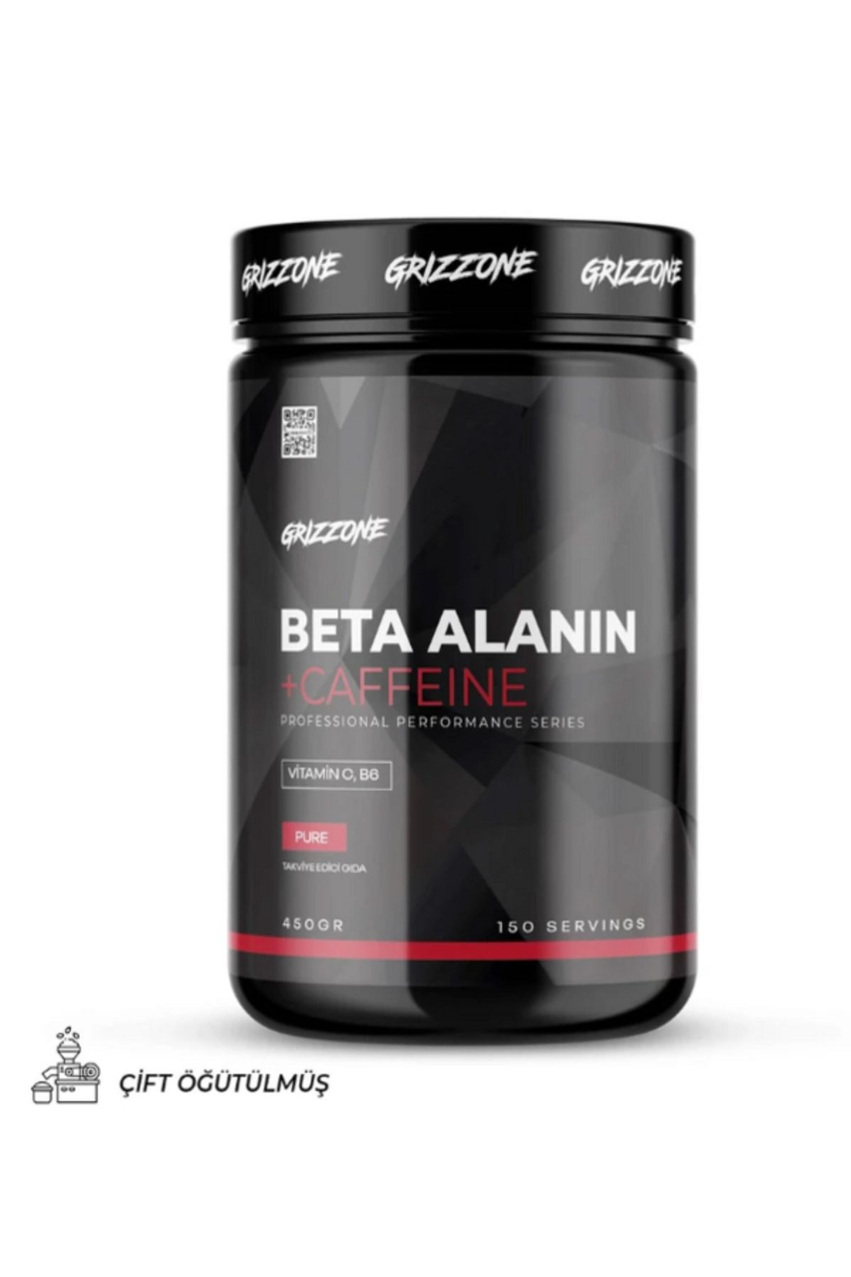 GRIZZONE Beta Alanın Kafeın 450gr 150 Servis ( Aromasız )