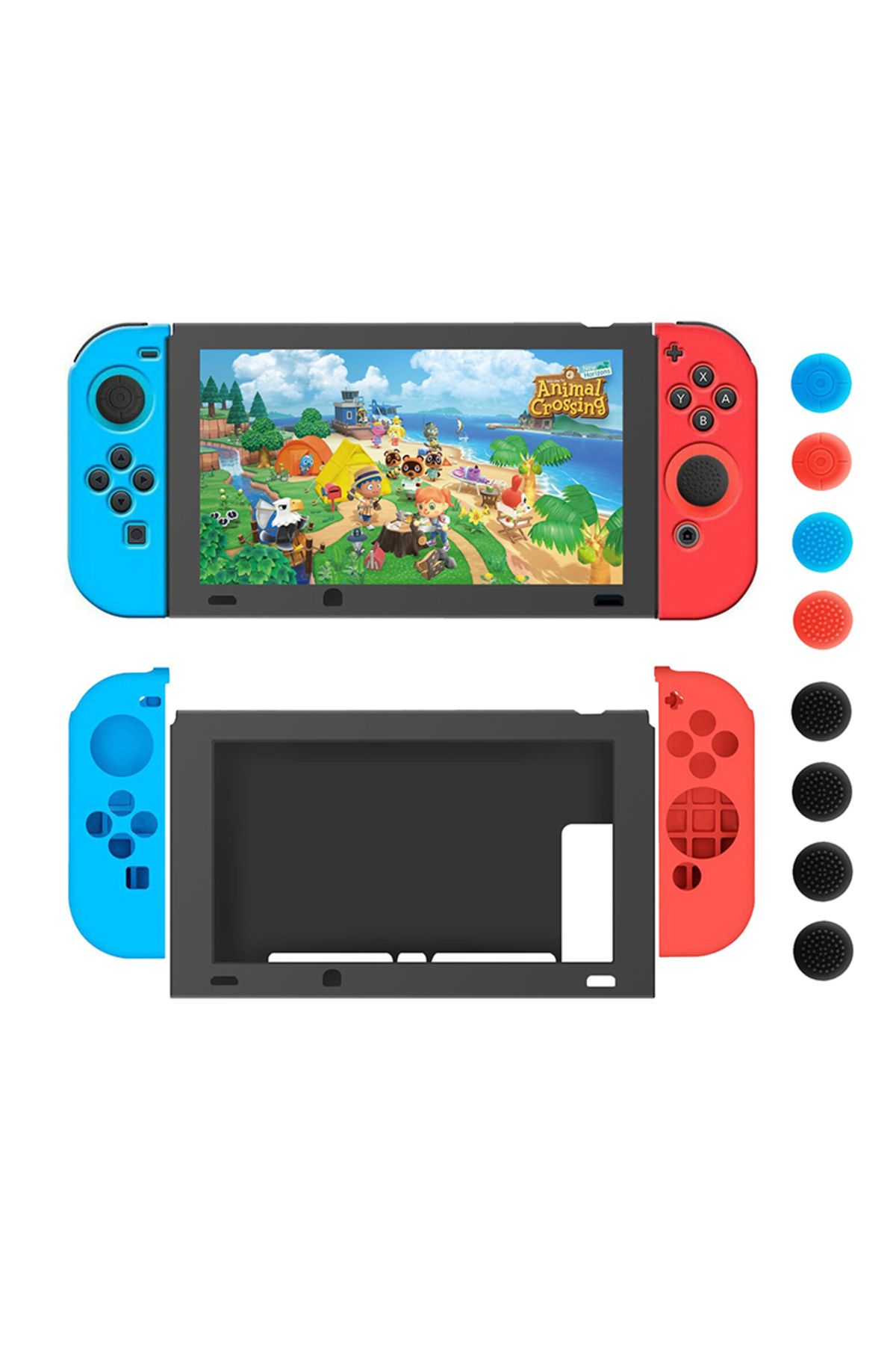 karbeen-11 in 1 Switch Console Case Cover Switch Joy-Con Controller Cover Case Joystick Cap Nintendo Game... 7