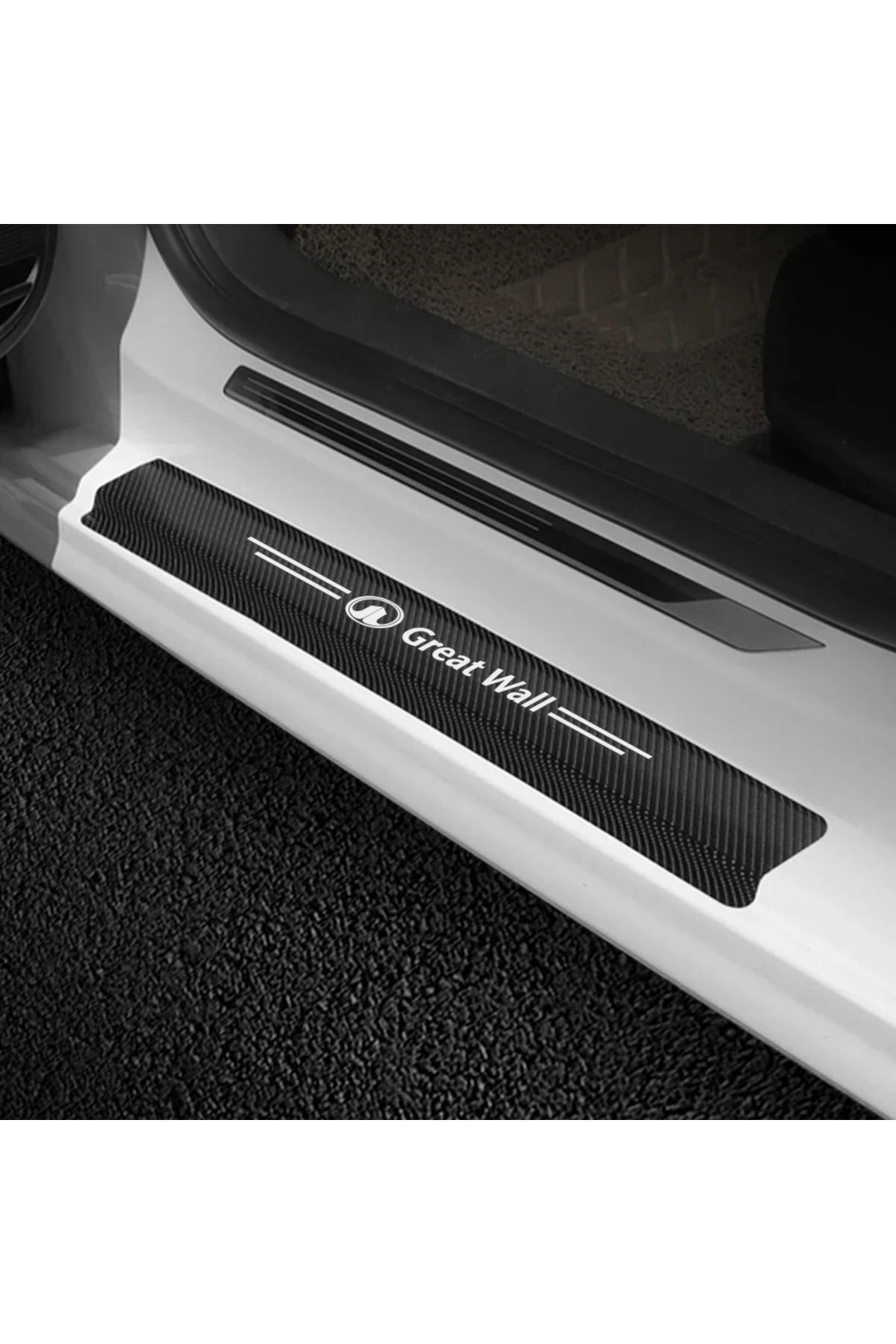 Choice 4PCS Car Door Sill Anti Scratch Cabron Texture Stickers For