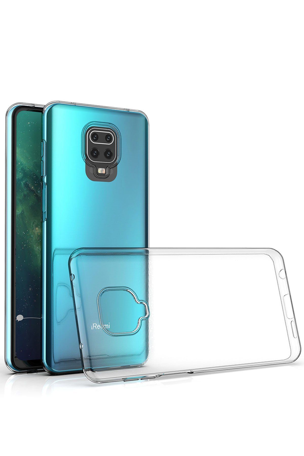 cepmoda XİAOMİ REDMİ NOTE 9S - Clear ince Şeffaf Kapak Saydam Silikon Telefon Kılıfı - ŞEFFAF