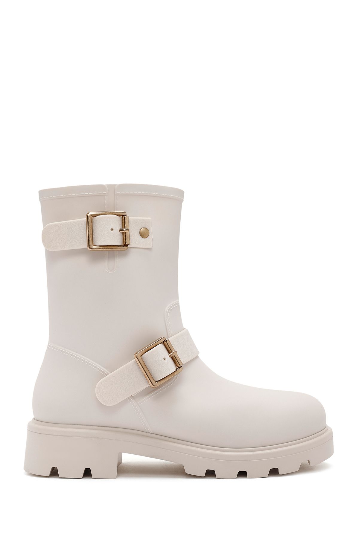 Derimod-Women's Cream Buckle Detailed Rain Boots 24Wfe4751Pv 1