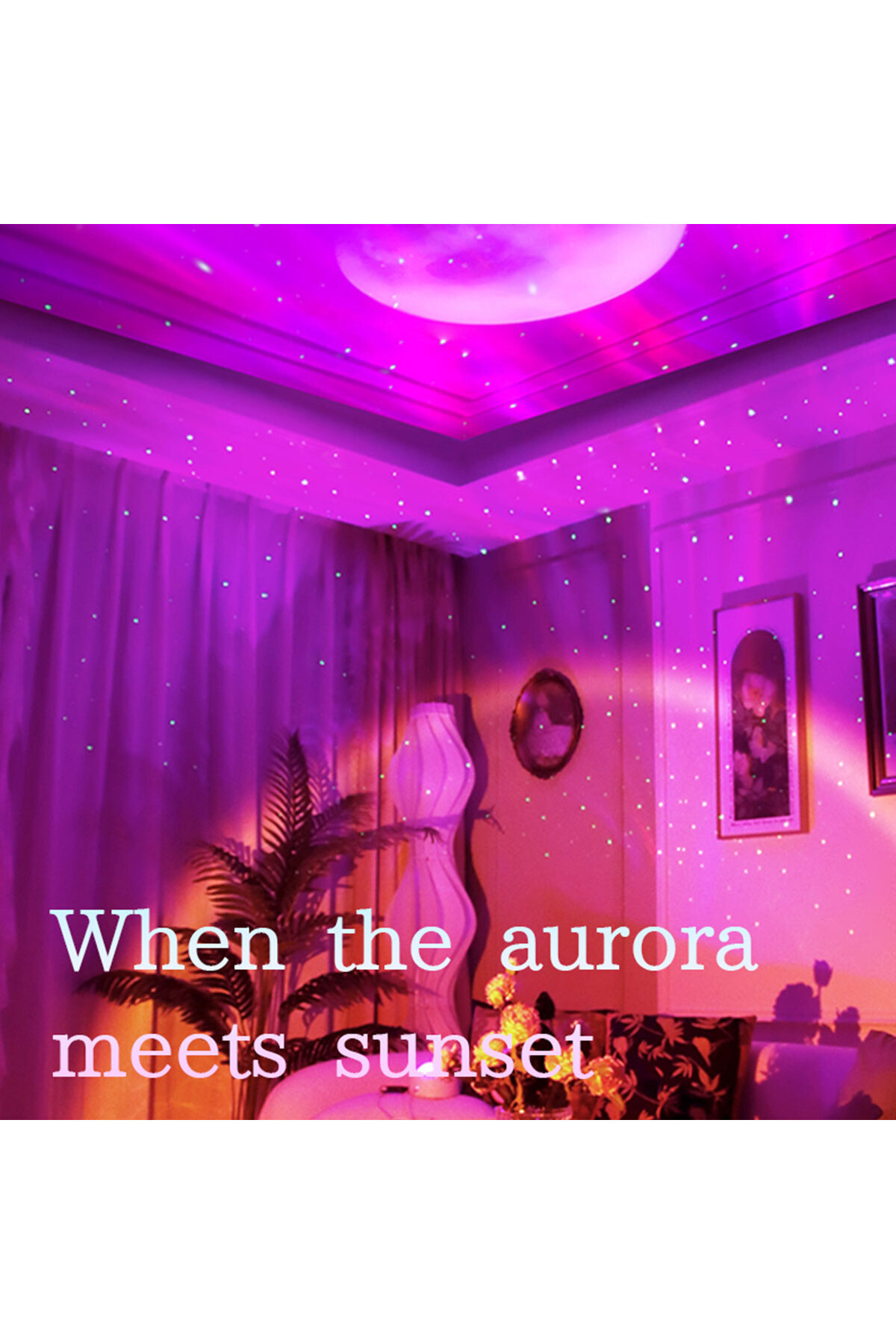 Choice-Willed led colorful star disk northern lights projection usb moon remote control atmosphere laser... 6