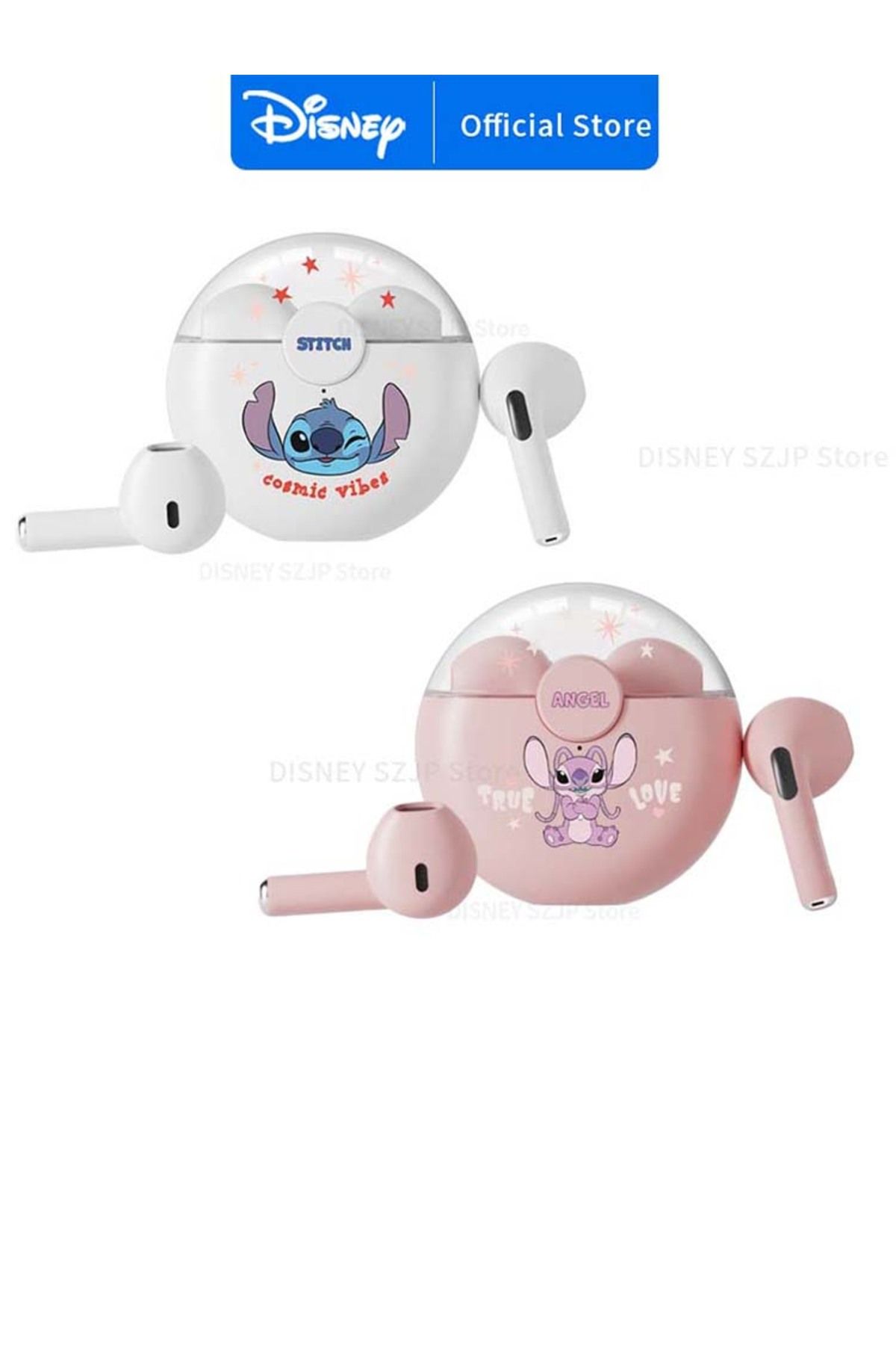 Choice-New Disney Q50 Stitch Angel Wireless Bluetooth 5.3 Earphones HiFi Surround Sound Headset Smart To... 8