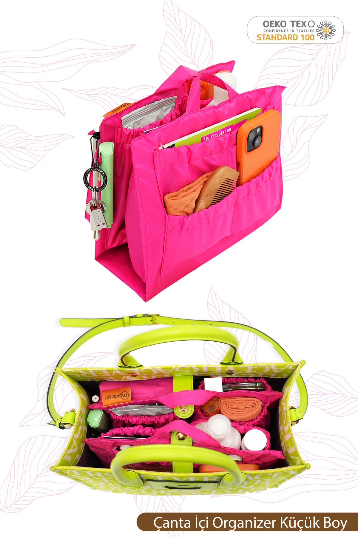 mordesign Bebek Bakım Çanta Organizeri, 9 Cepli Çok Amaçlı Düzenleyici, Bag Organizer Serisi, Small