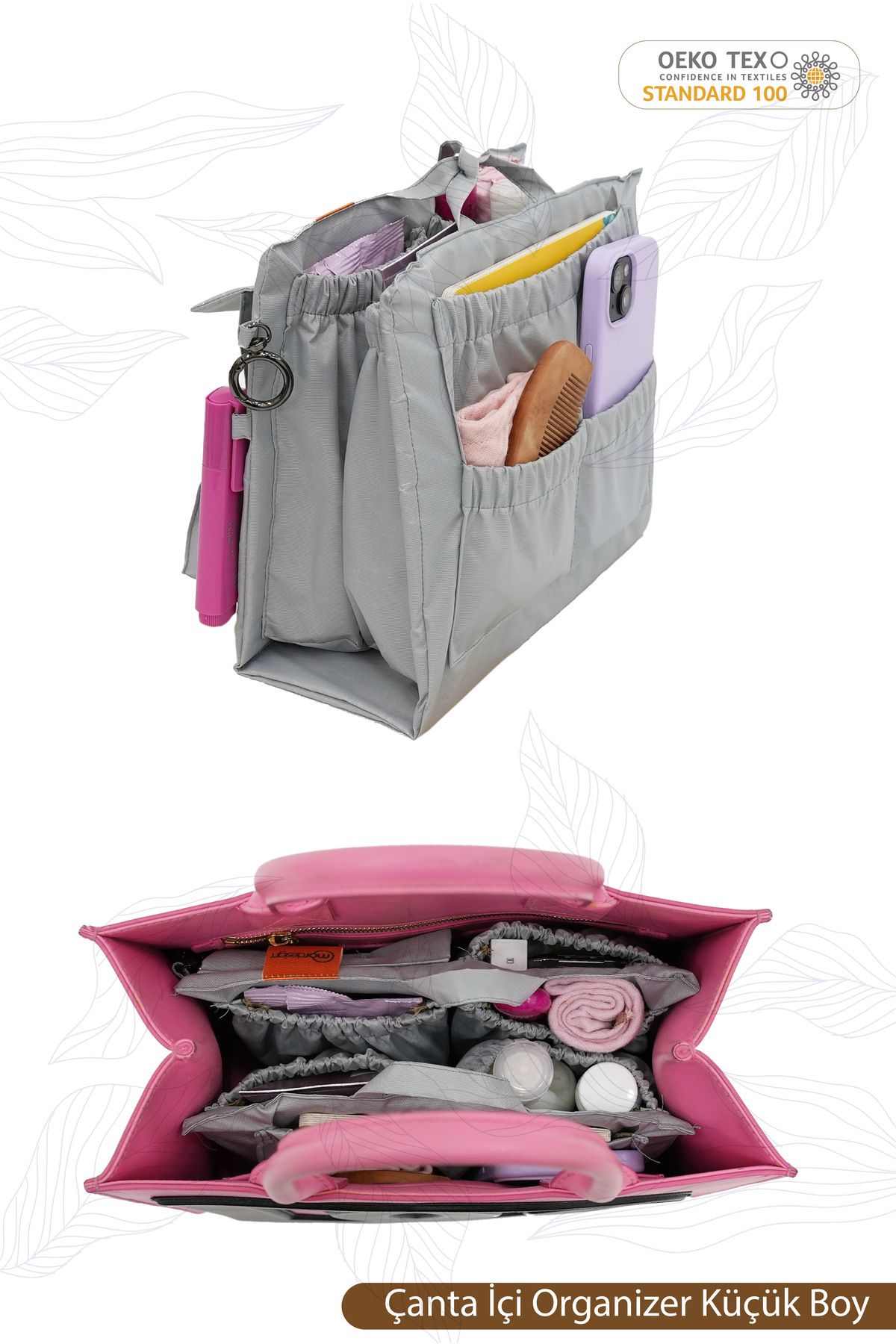 mordesign Bebek Bakım Çanta Organizeri, 9 Cepli Çok Amaçlı Düzenleyici, Bag Organizer Serisi, Small