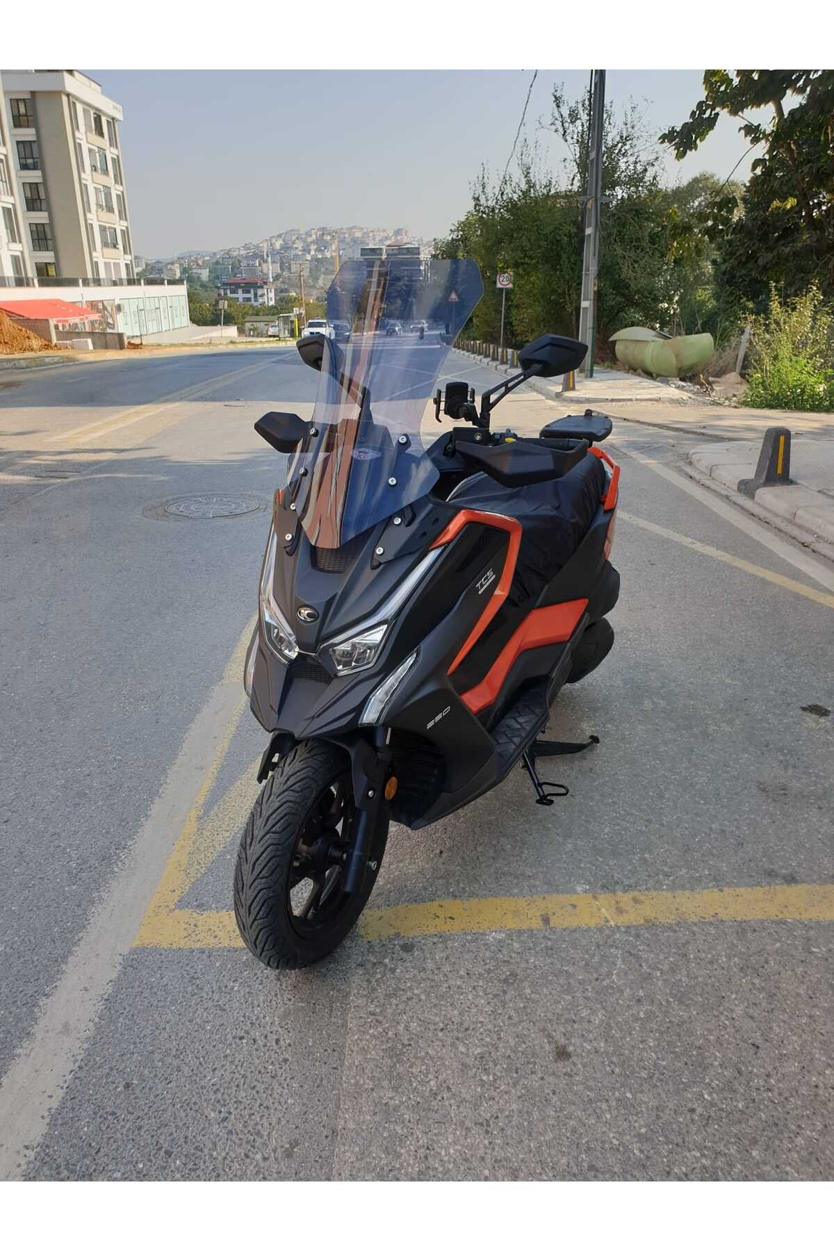 Kymco DTX 250 Siperlik Ön Cam 2025 Model 68cm Füme Renkli 4mm