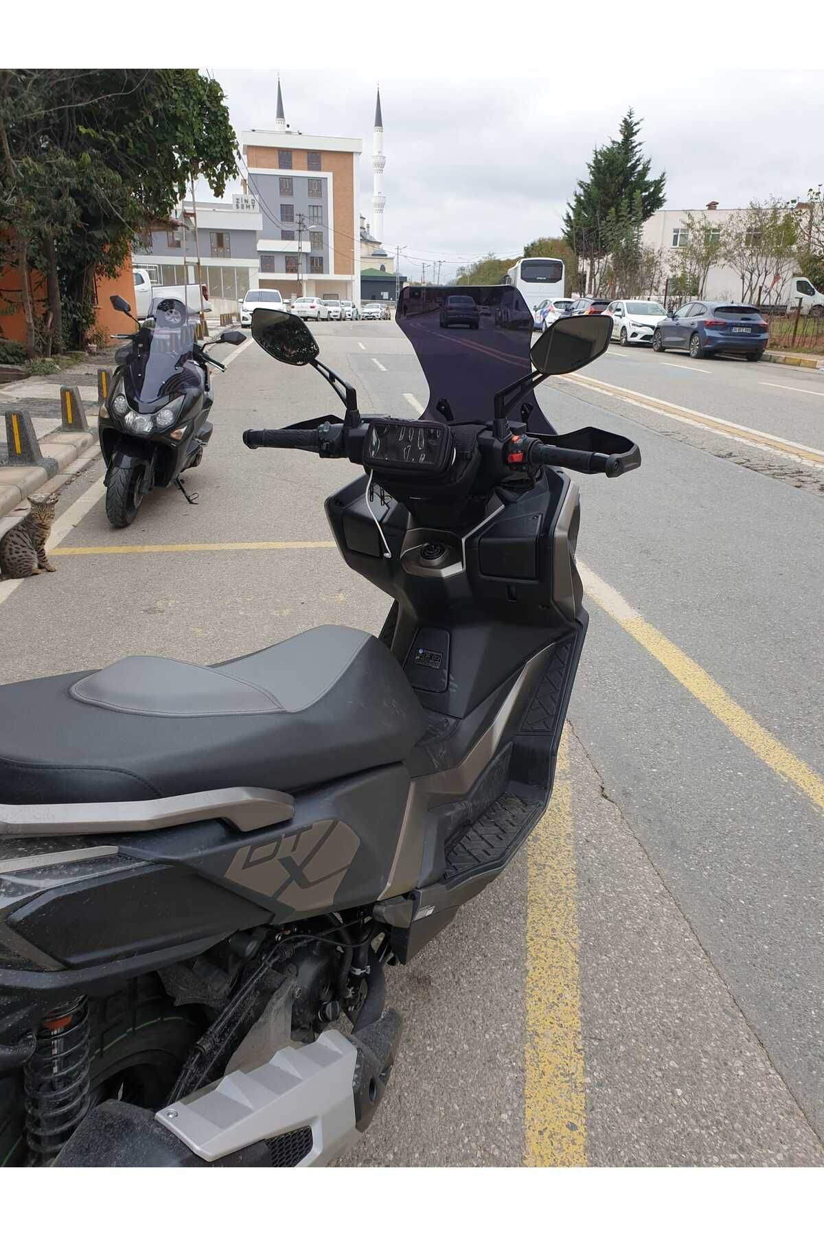 Kymco DTX 250 Siperlik Ön Cam 2025 Model 55cm Siyah Renkli 4mm
