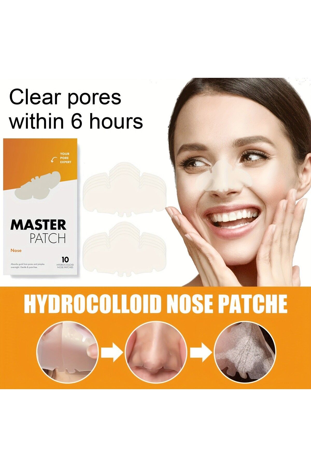Choice-10Pcs Patch Nose Hydrocolloid Patches For Nose Pores,Pimples,Zits And Oil, Overnight Pore Strips ... 6