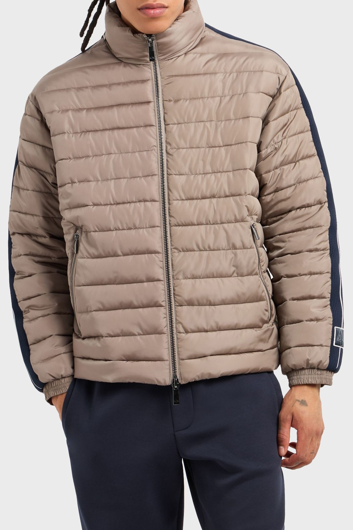 لوگو کت یقه ای با تناسب معمولی کت مردانه 6DZB37 ZN4XZ 17AC Armani Exchange