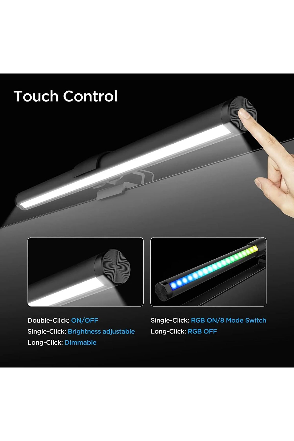 Choice-Eye-Care Desk Lamp RGB LED Computer Monitor Screen Light Bar Stepless Dimming Reading USB Powered... 4