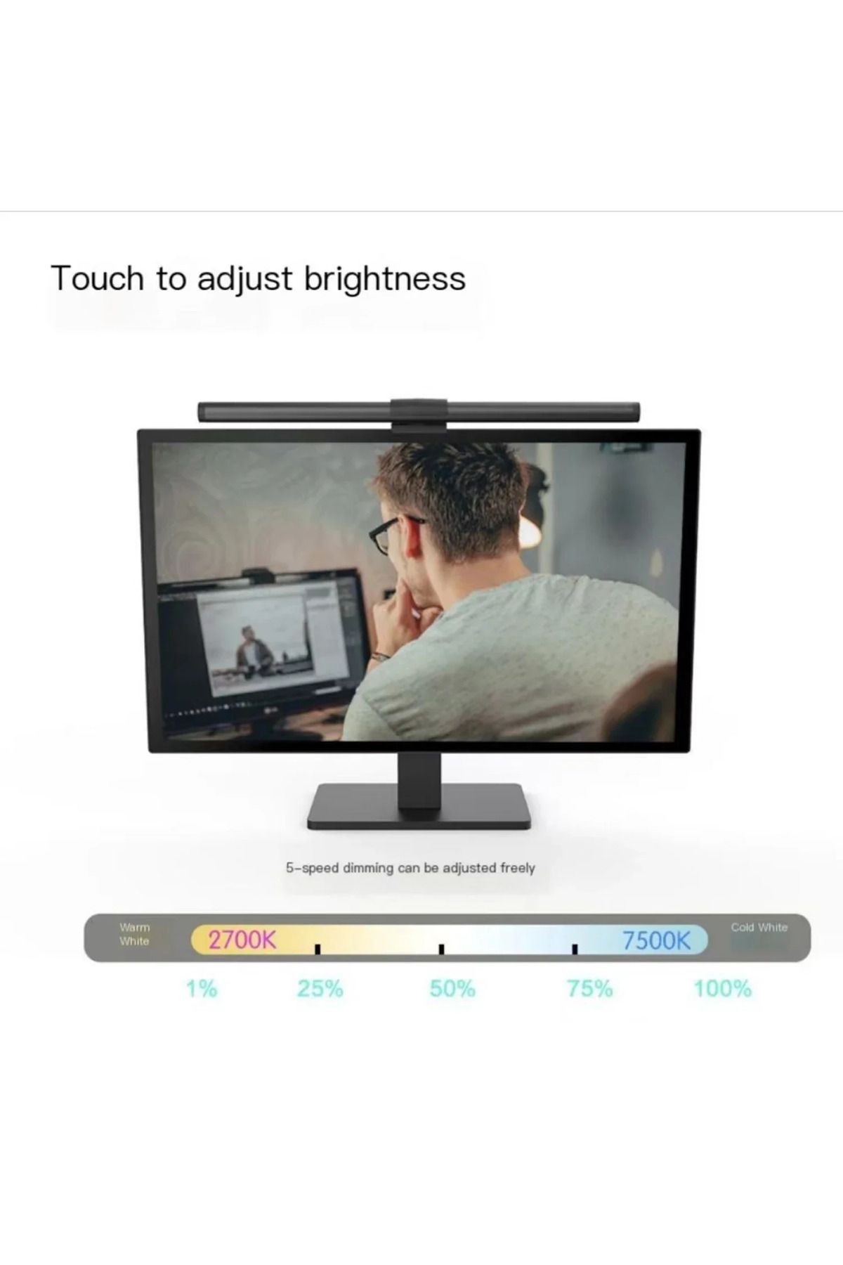 Choice-Eye-Care Desk Lamp RGB LED Computer Monitor Screen Light Bar Stepless Dimming Reading USB Powered... 6