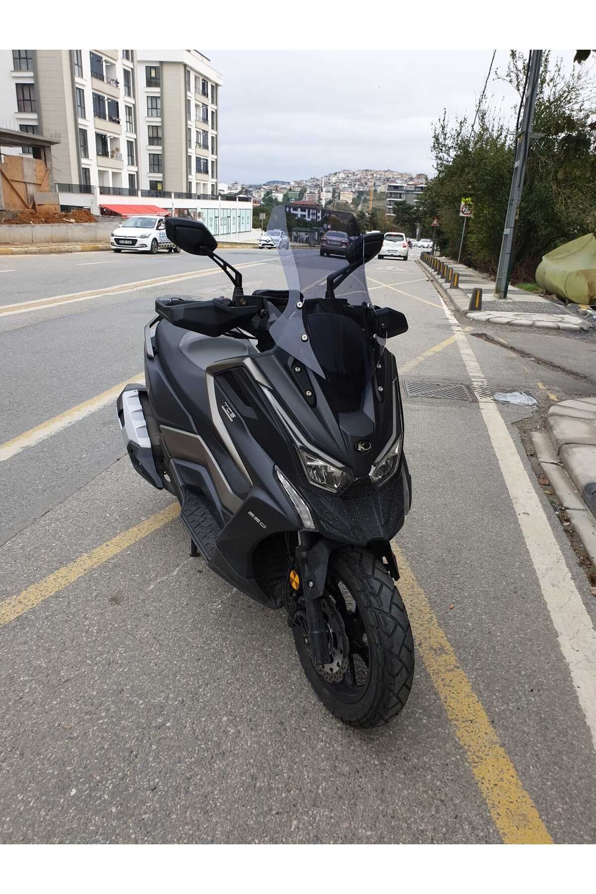 Kymco DTX 250 Siperlik Ön Cam 2025 Model 55cm Füme Renkli 4mm