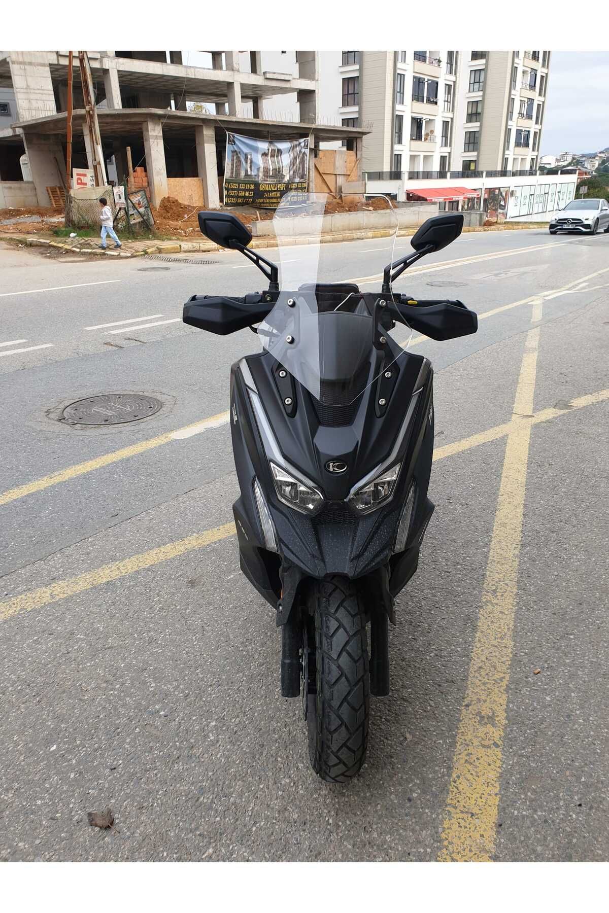 Kymco DTX 250 Siperlik Ön Cam 2025 Model 55cm şeffaf Renkli 4mm