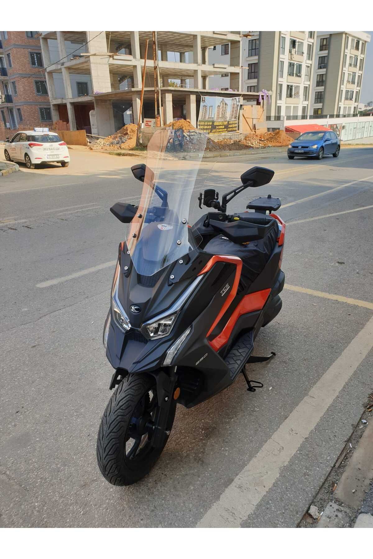 Kymco DTX 250 Siperlik Ön Cam 2025 Model 68cm şeffaf Renkli 4mm