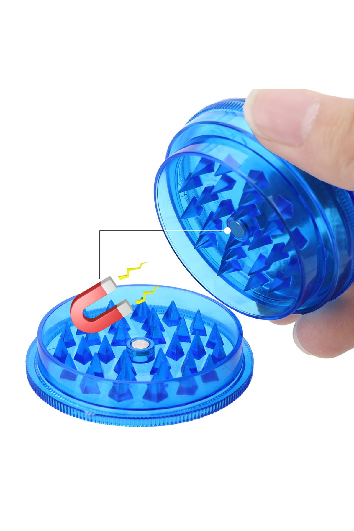Choice-Plastic Tobacco Grinder Color Random Smoking Accessories Herb Grinder Tobacco Spice Crusher Round... 5