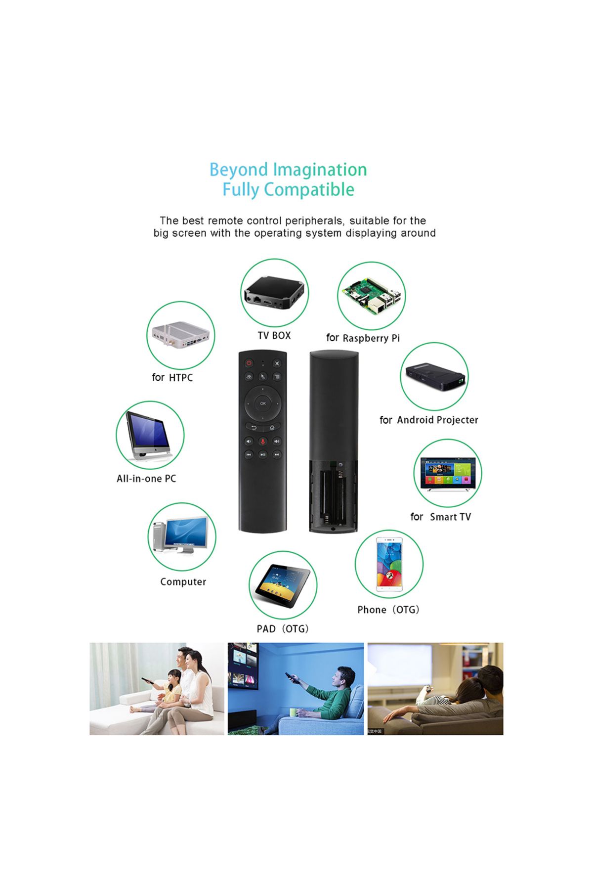 Choice-G20 G20S Smart Voice Remote Control 2.4G Wireless Backlit Air Mouse Gyroscope IR Learning For H96... 5