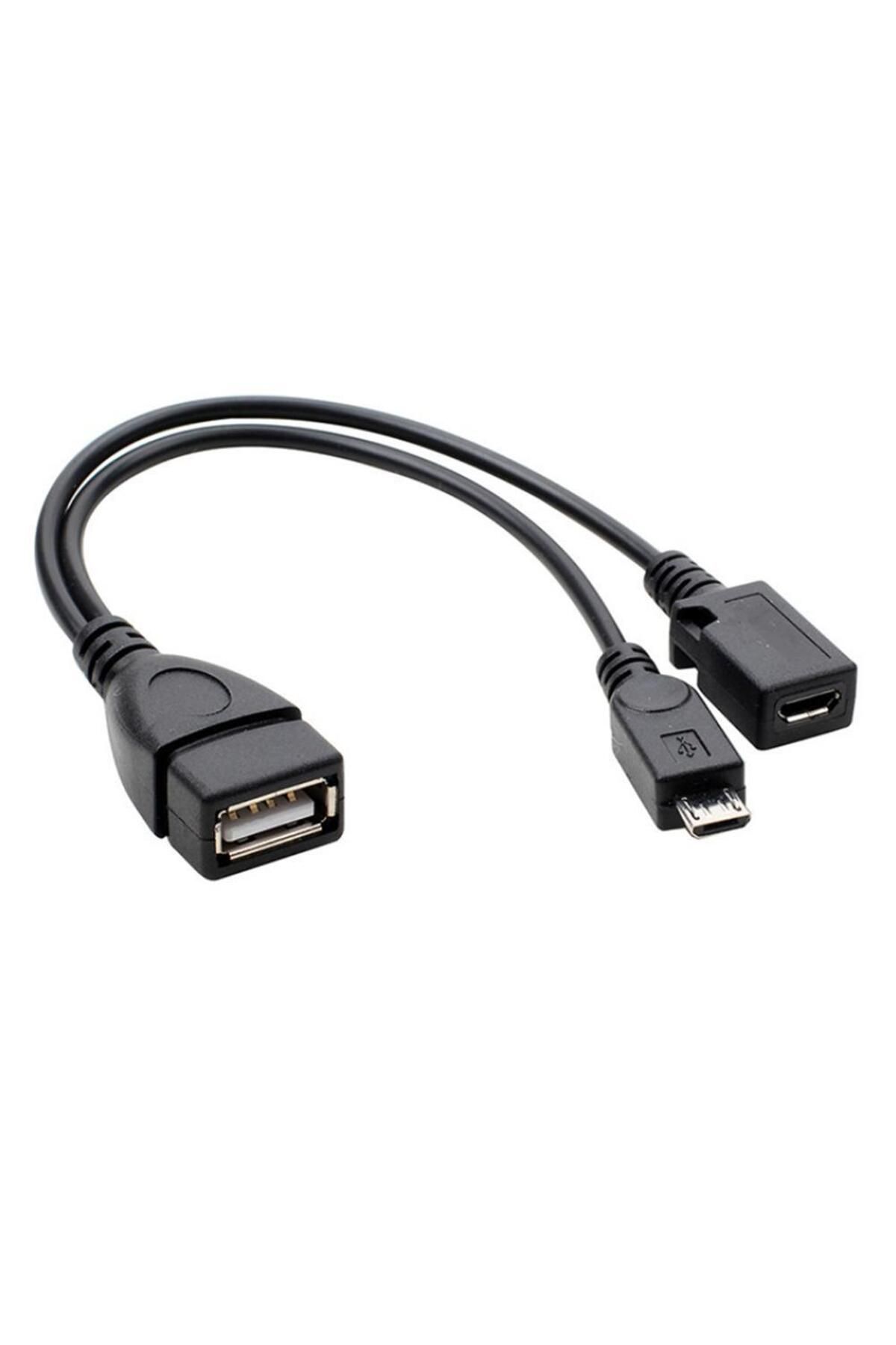 Choice-20 سم 20 سم 2 في 1 Micro USB Host Power Y Splitter USB 2.0 Port Terminal Adapter Otg Cable For Fire Tv 1