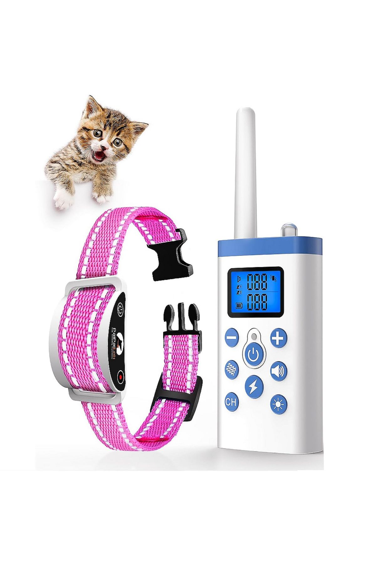 PaiPaitek-Cat Training Collar with Remote ,Cat Shock Collar,Cat Stop Meowing Collar,Remote Traini... 2