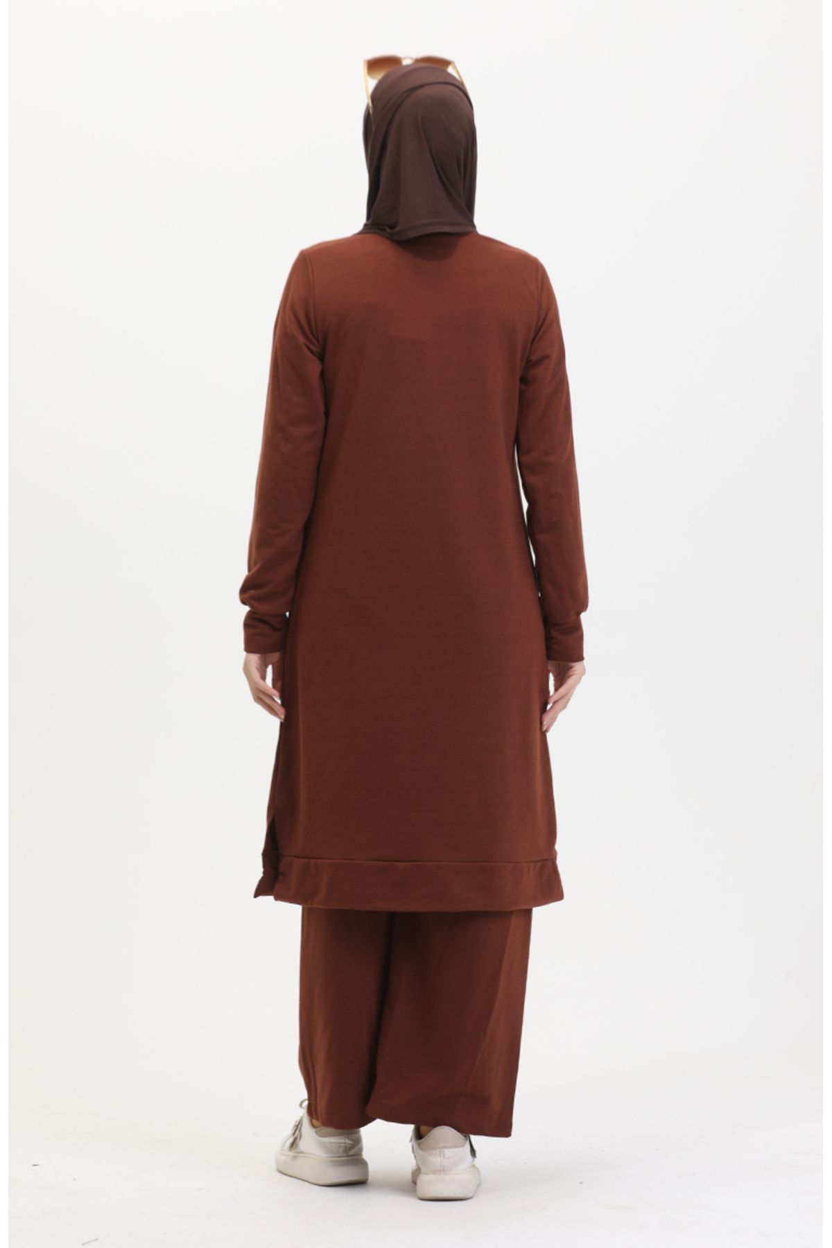 sefamerve-0044-35 Brown Two-String Tunic and Trousers Set 5