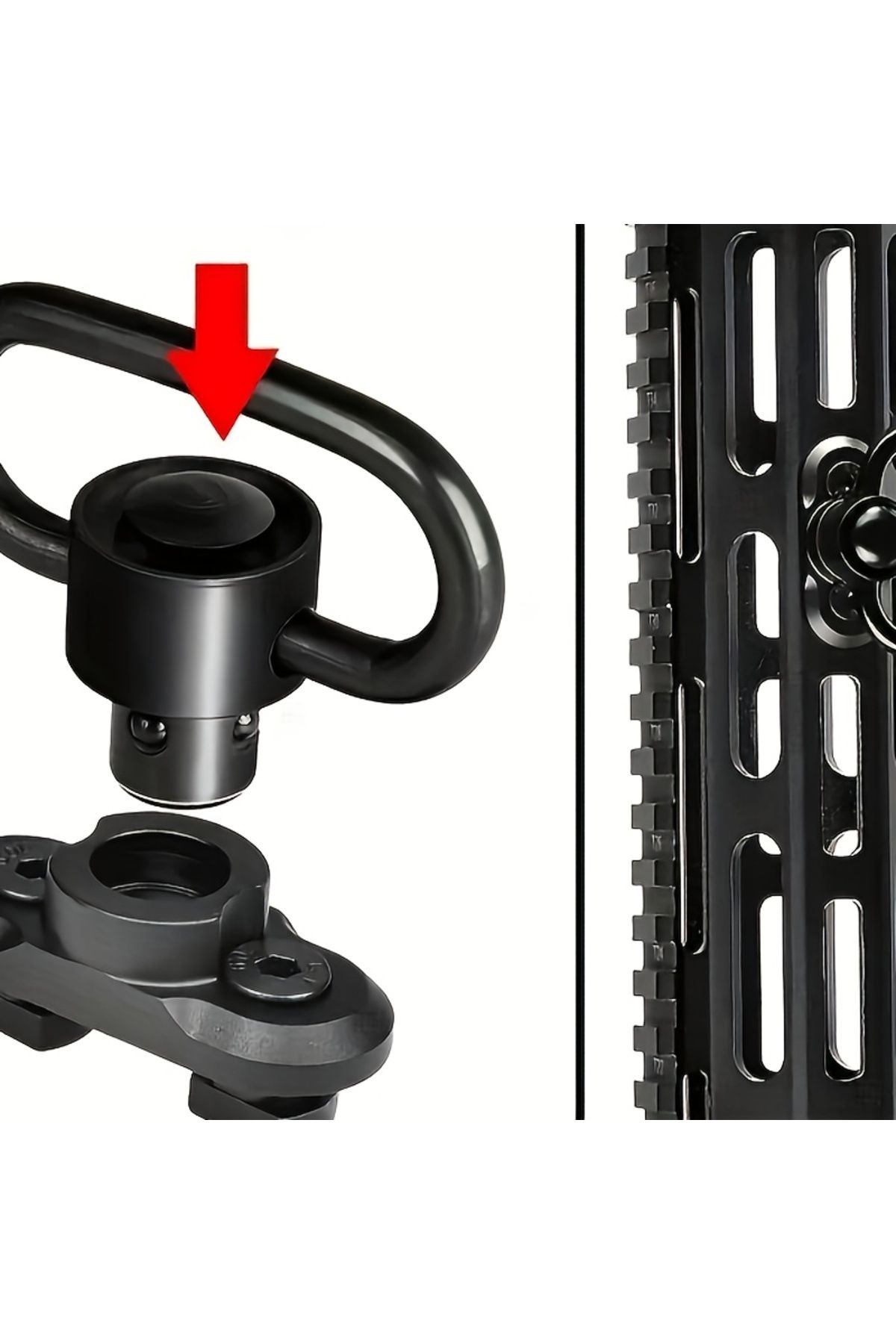 Choice-shotgun belt swivel hanger quickly dismounts QD buckle MLOK base mount adapter hanger 5