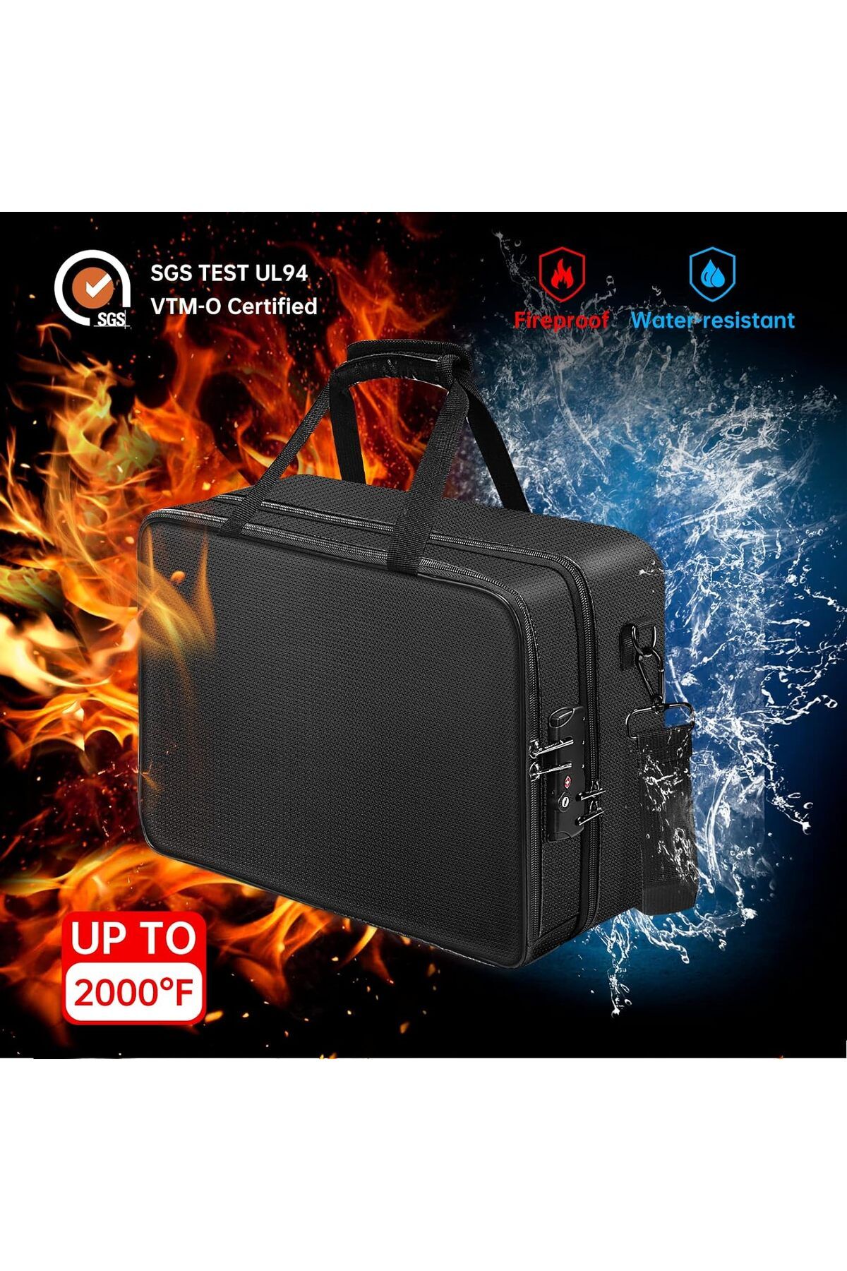 Choice-Fireproof Waterproof MultiLayered Portable File Storage Expandable Zipper File Folder File Securi... 6