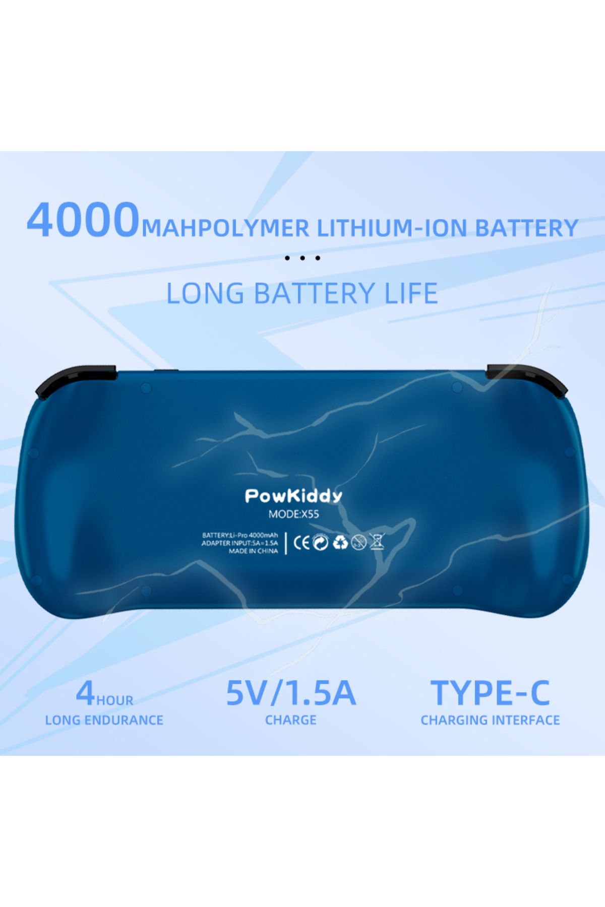 POWKIDDY-X55 5.5 INCH 1280*720 IPS Screen RK3566 Handheld Game Console Open-Source Retro Console ... 7