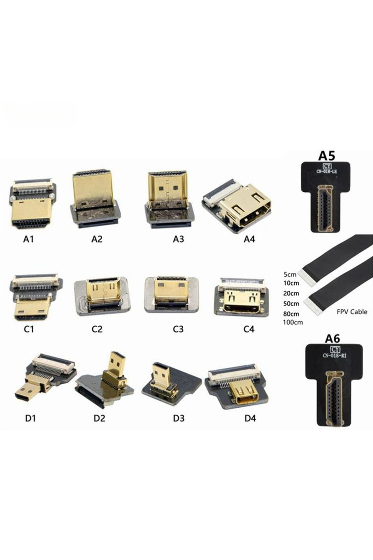 Choice-Ribbon FPV HDMI-Compatible Connector Flexible Flat Cable Raspberry Pi 4 Micro HDMI To HDMI/Mini H... 3