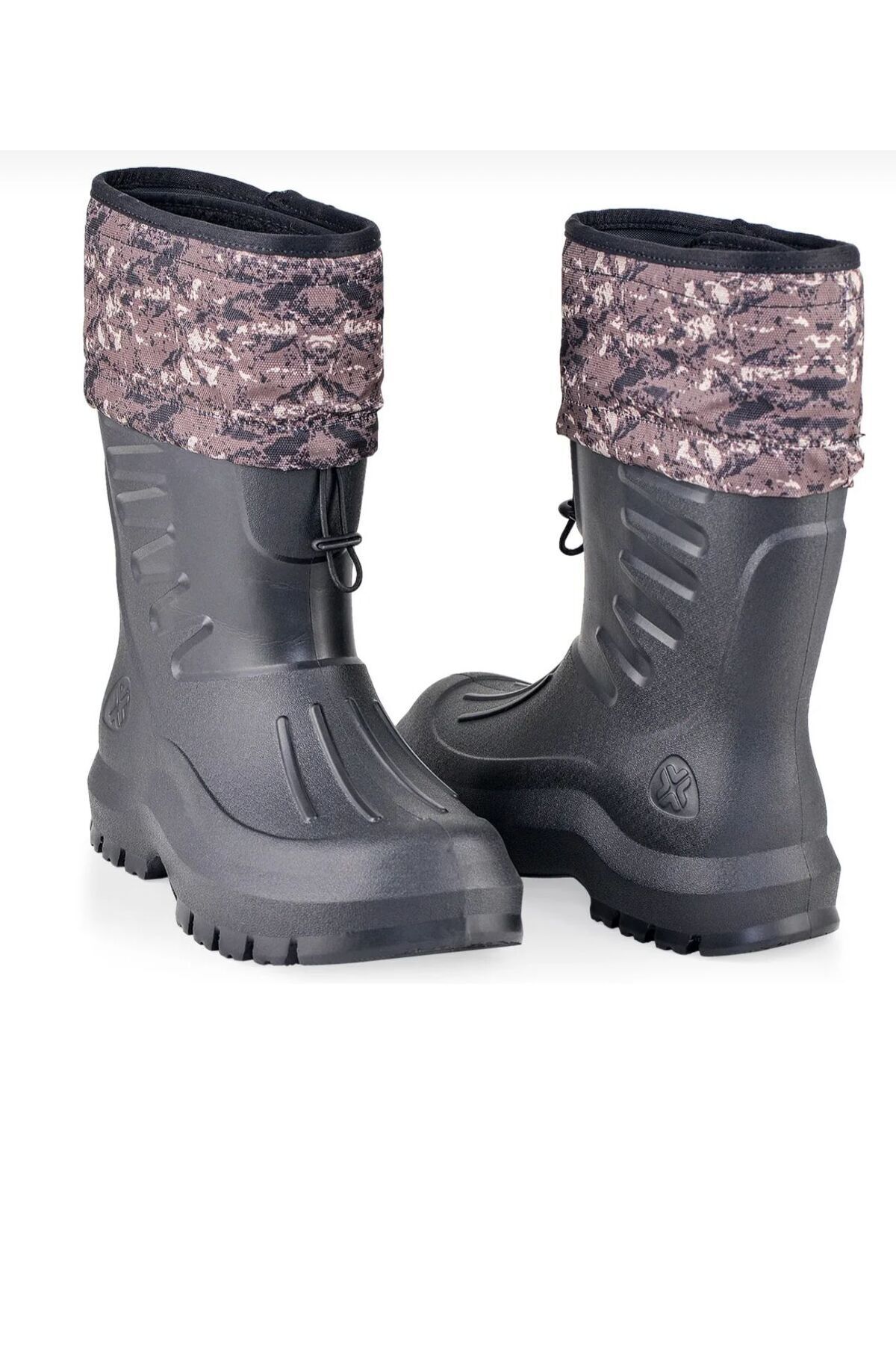 Prosheck  Erkek Siyah Su Geçirmez Balıkçı Motorcu Kurye Avcı Yağmur Kar Çizmesi Termal Çoraplı - Görsel 5