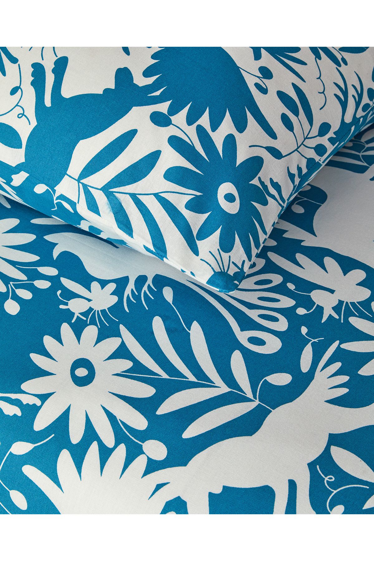 English Home-Blue Single Folk Jungle Duvet Cover Set 2