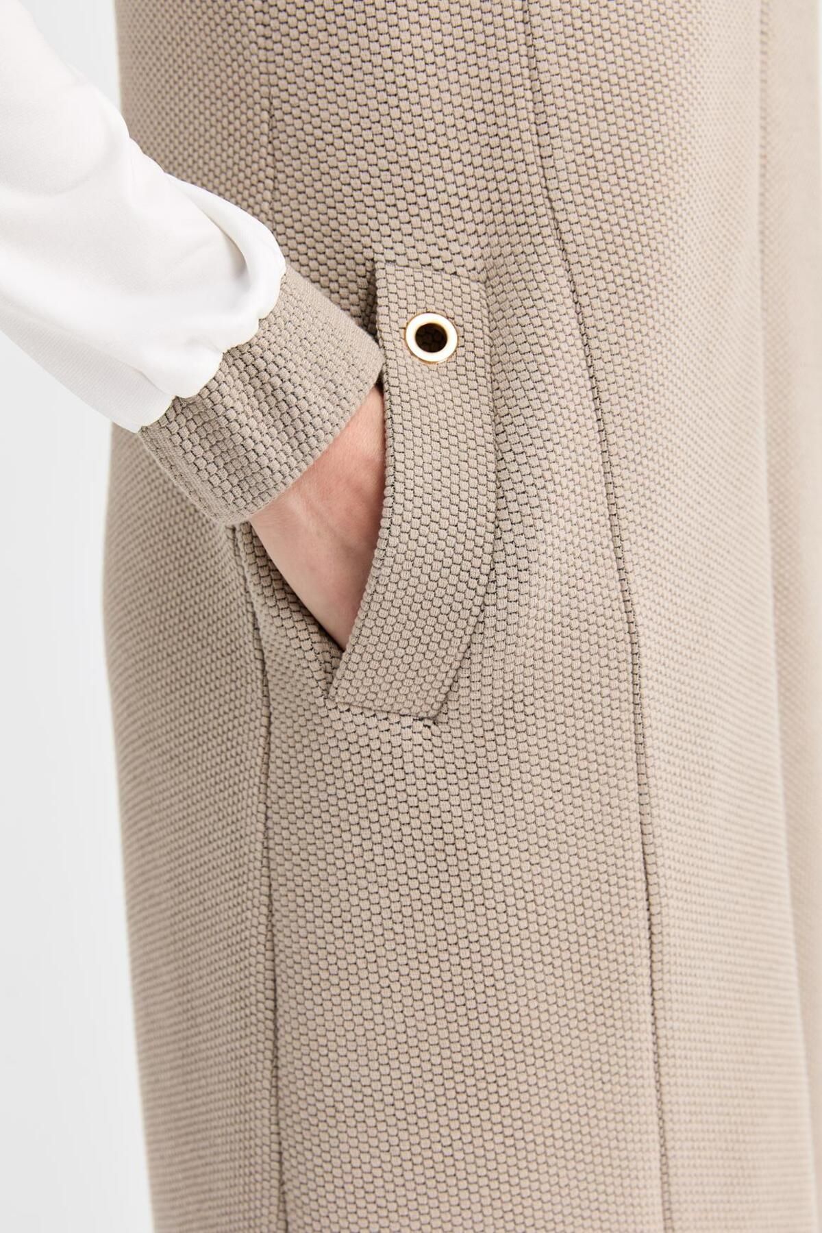 Esswaap-Mink Pique Textured Suit with Inner and Outer Vest 6