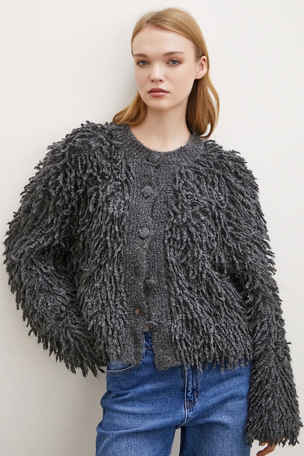 Never more-Anti-Racite Buttoned and Fringed Cardigan 6