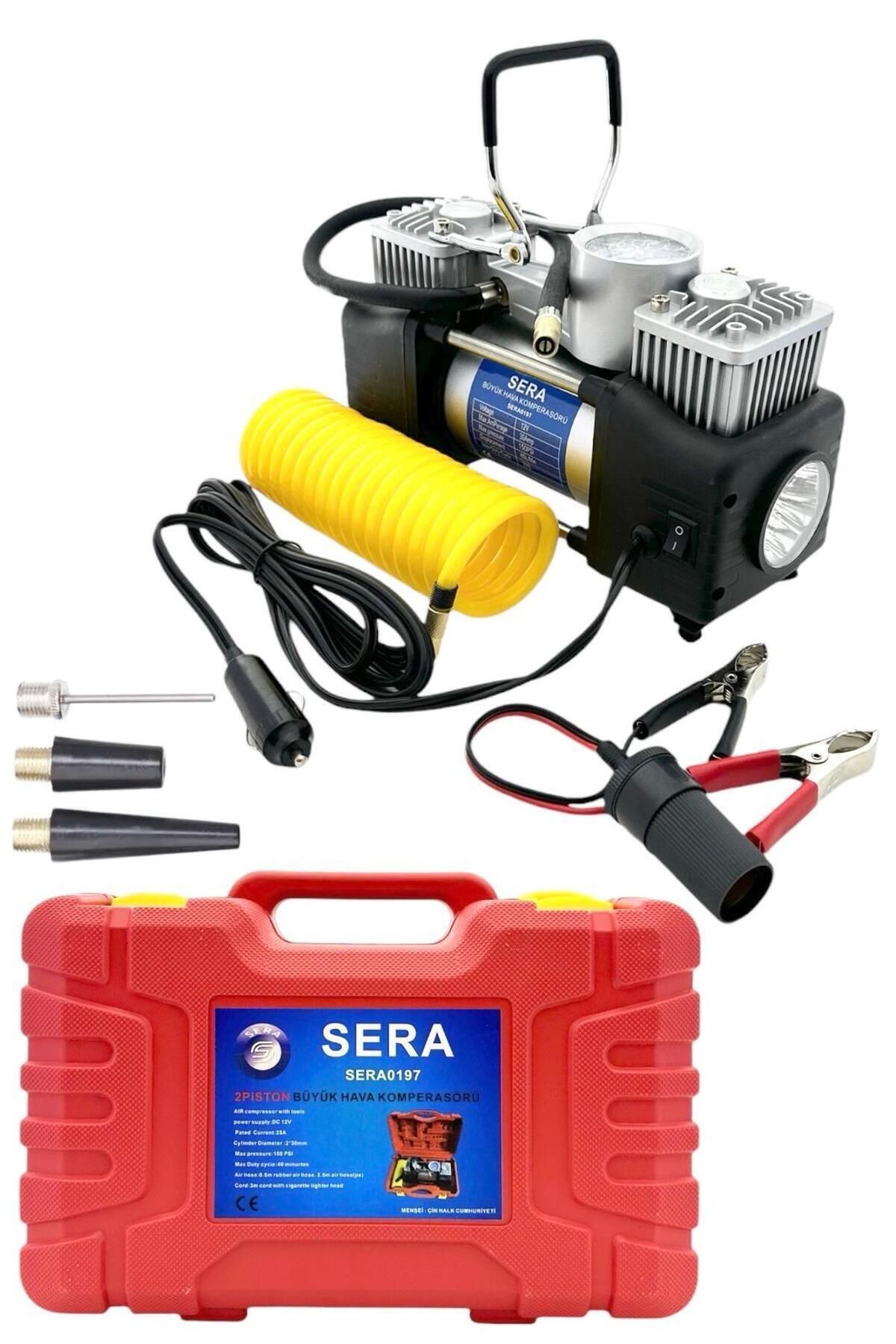 SERA (HAVA KOMPRESÖRÜ)12 V Çift Piston 150 Psi Oto Araç Hava Kompresörü Araç Lastik Hava Kompresörü