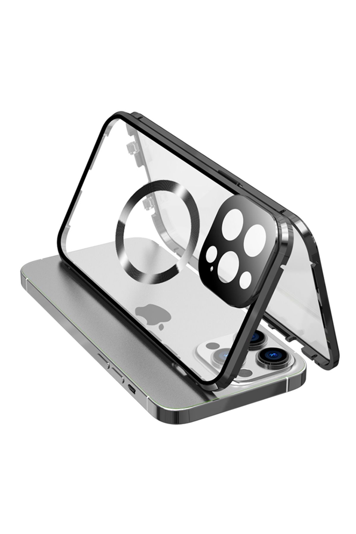 SKIG-For iPhone 16 15 Pro Max Case Magnetic charging Magsafe Metal Aluminium Alloy Frame 360° Screen G... 8