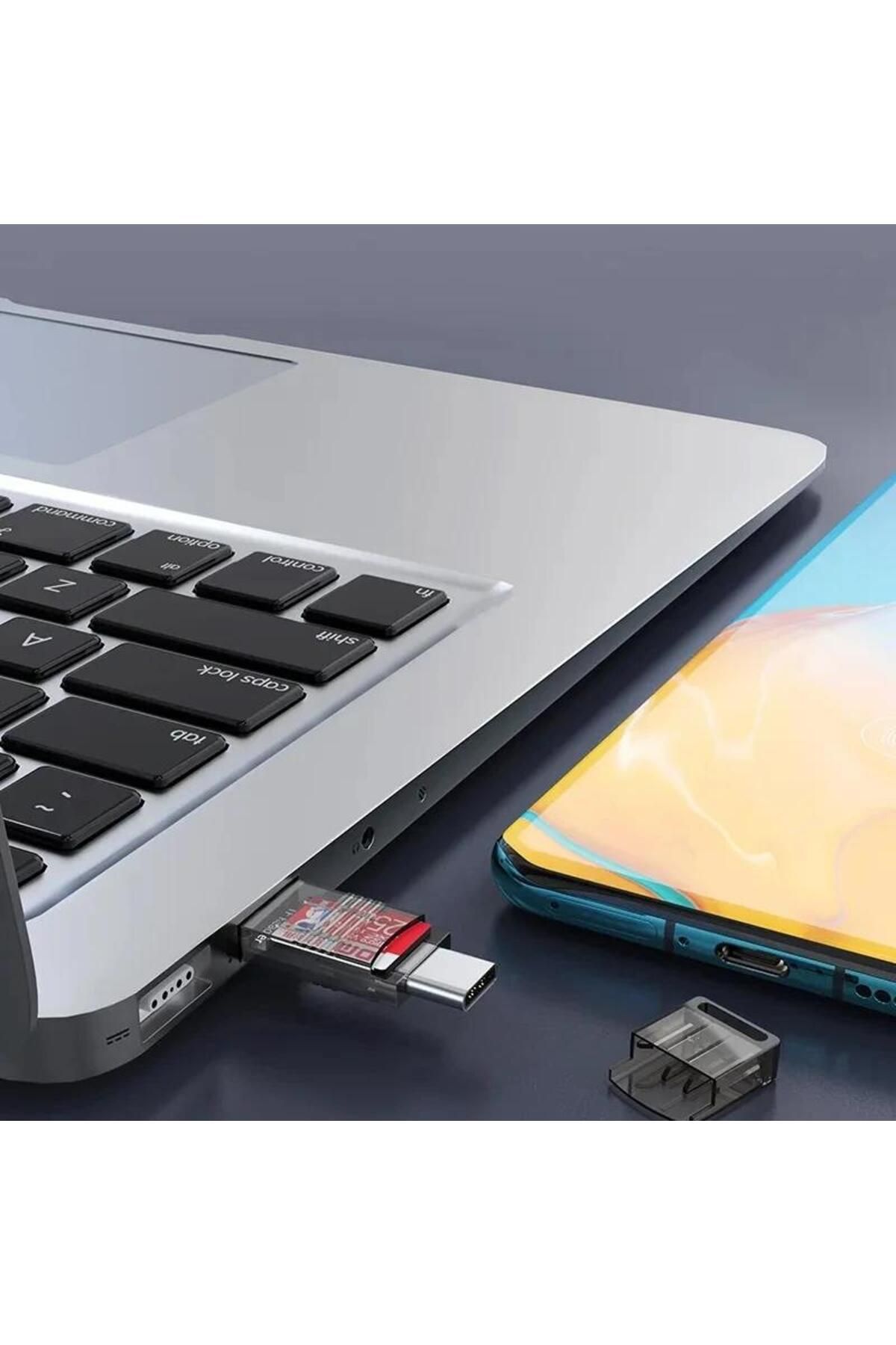 DM-Cr028 Usb-A Type-C Micro Sd Tf Card Reader Adapter 5
