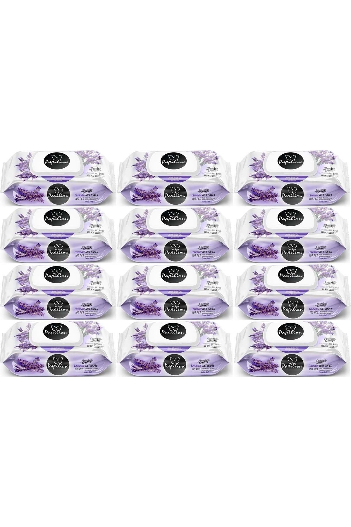 Papilion-Wet Towel 100 Leaf Lavender Set of 12 1