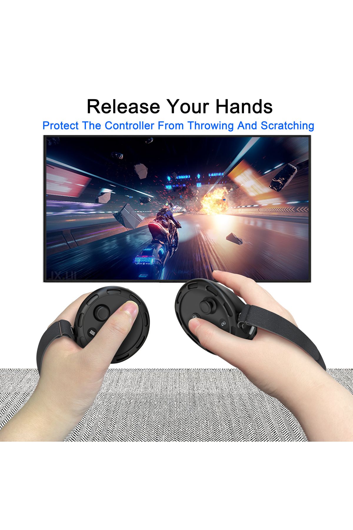 Choice-VR design Controller Grips Compatible with Meta Oculus Quest 3 Accessories, with Battery Opening ... 4